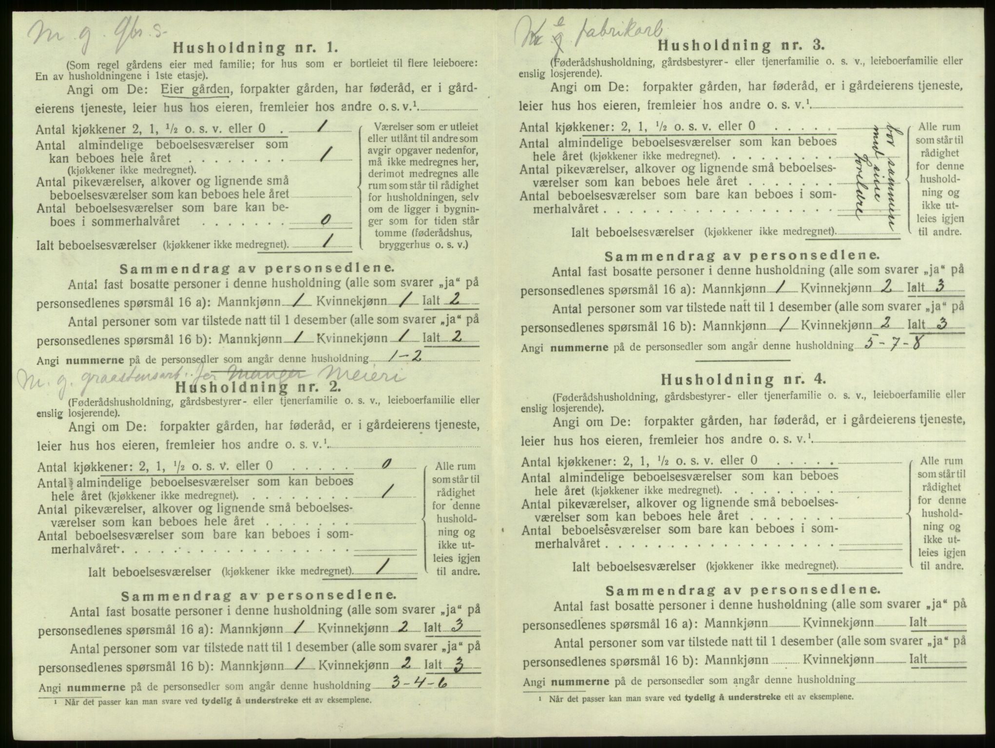 SAB, 1920 census for Manger, 1920, p. 1019