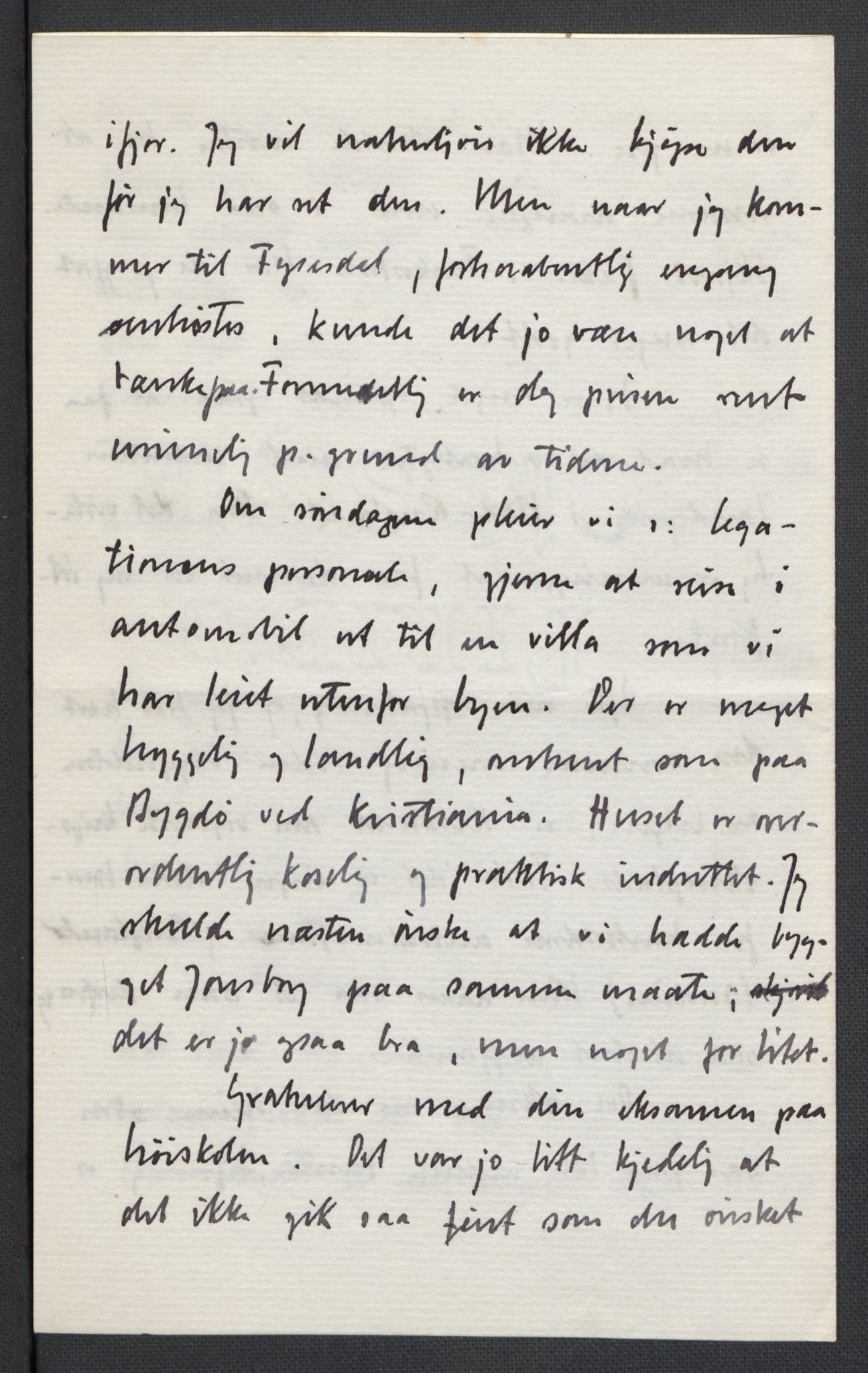 Quisling, Vidkun, AV/RA-PA-0750/K/L0001: Brev til og fra Vidkun Quisling samt til og fra andre medlemmer av familien Quisling, samt Vidkun Quislings karakterbøker, 1894-1929, p. 108