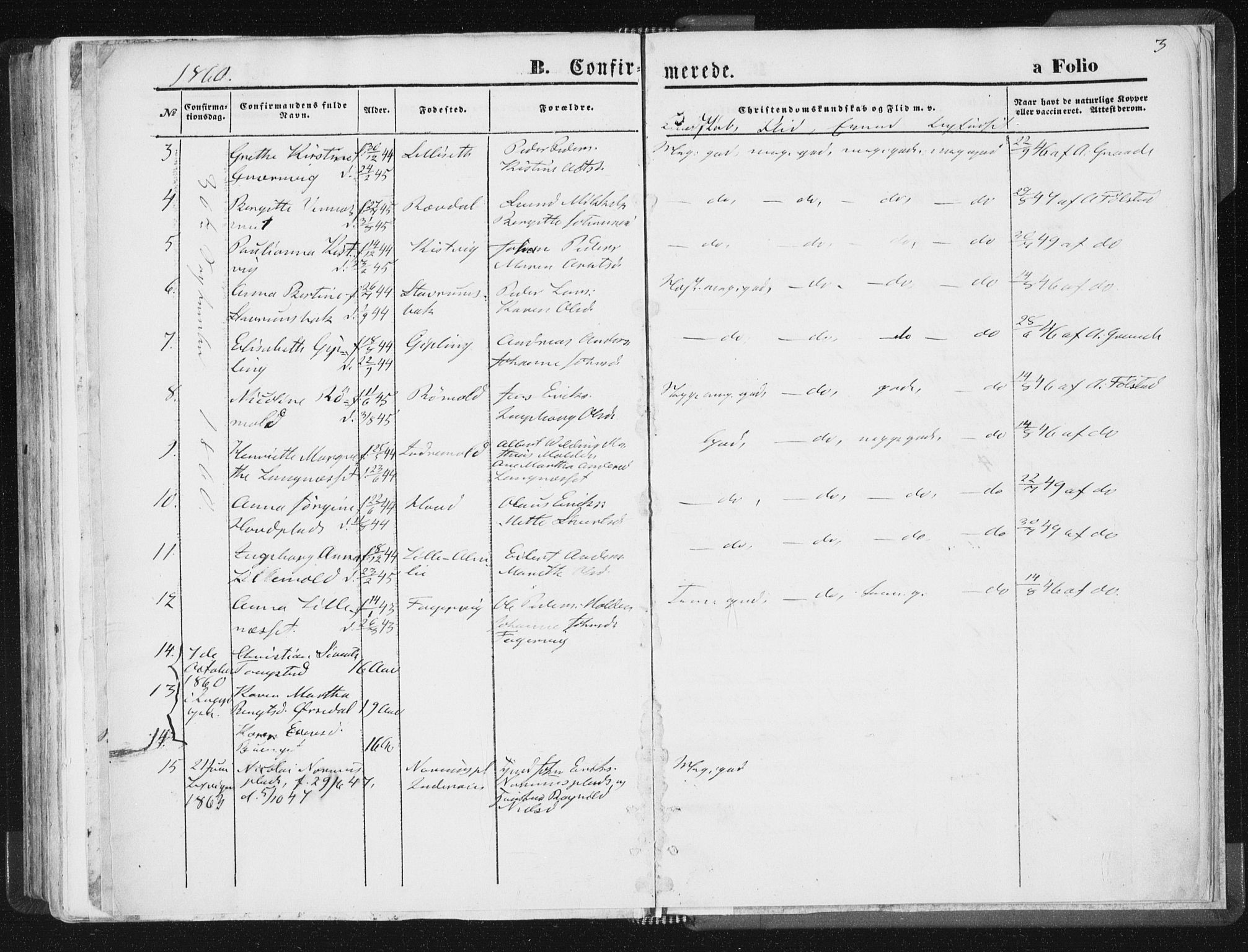 Ministerialprotokoller, klokkerbøker og fødselsregistre - Nord-Trøndelag, SAT/A-1458/744/L0418: Parish register (official) no. 744A02, 1843-1866, p. 3