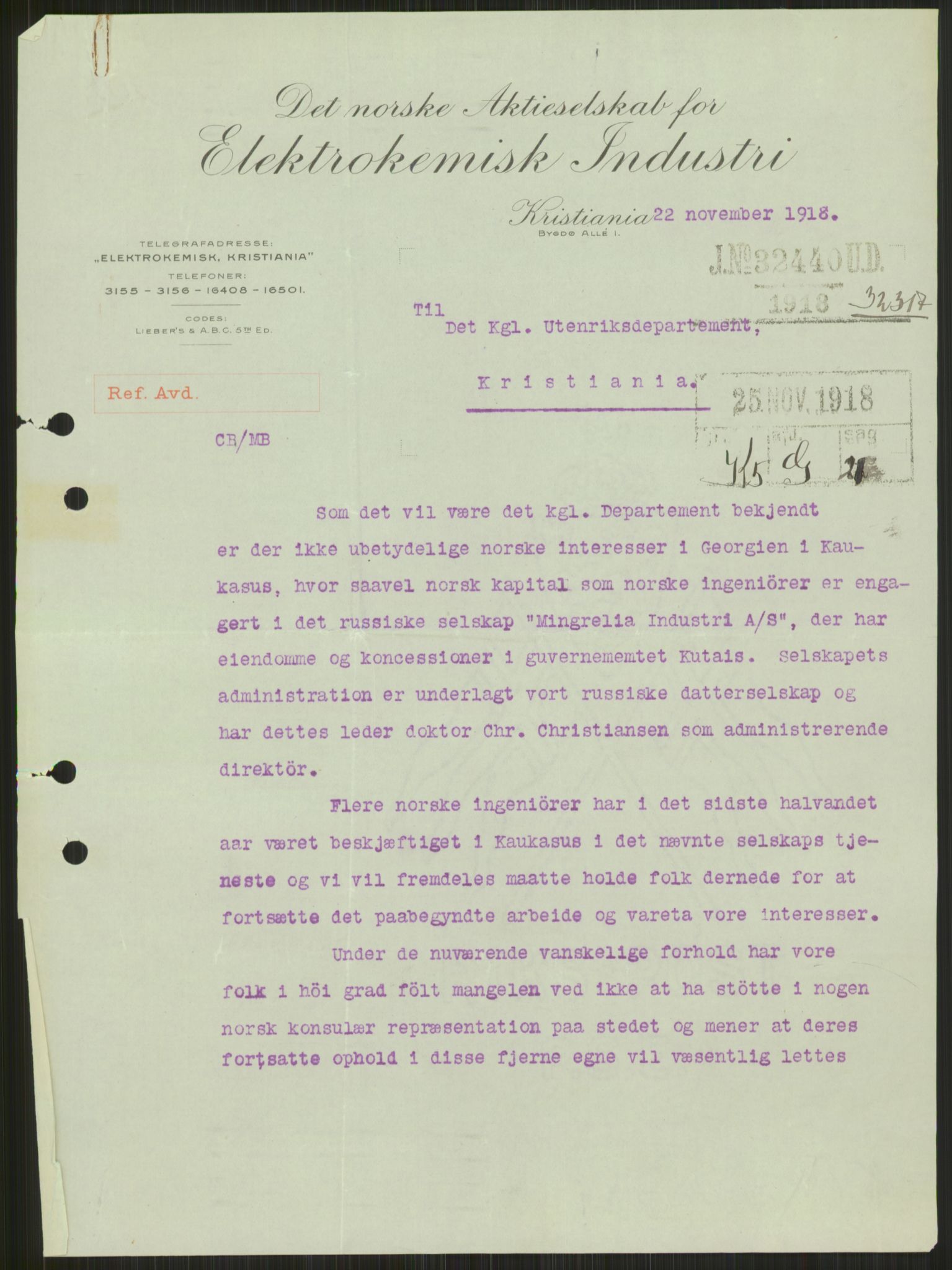 Utenriksdepartementet, RA/S-2259, 1918-1937, p. 5