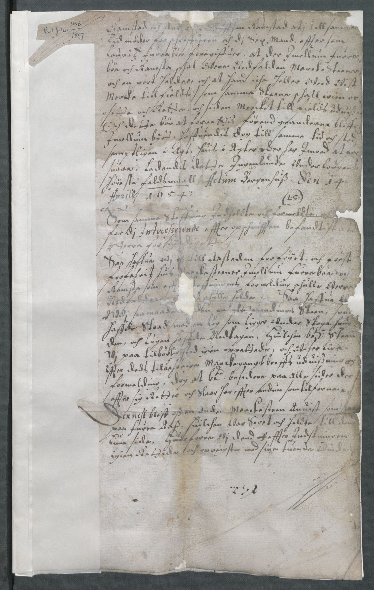 Riksarkivets diplomsamling, AV/RA-EA-5965/F02/L0166: Dokumenter, 1654-1656, p. 33