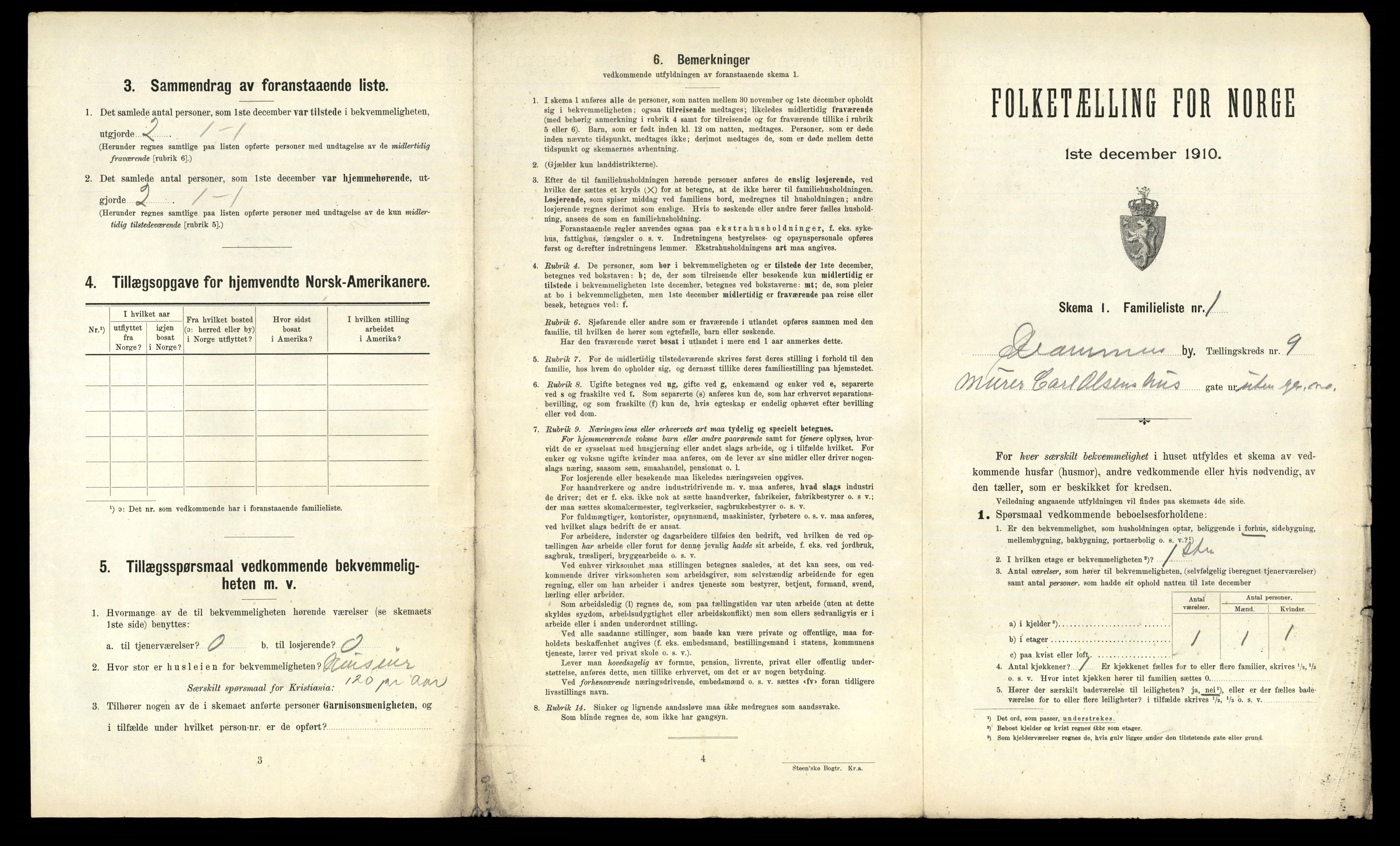 RA, 1910 census for Drammen, 1910, p. 6848