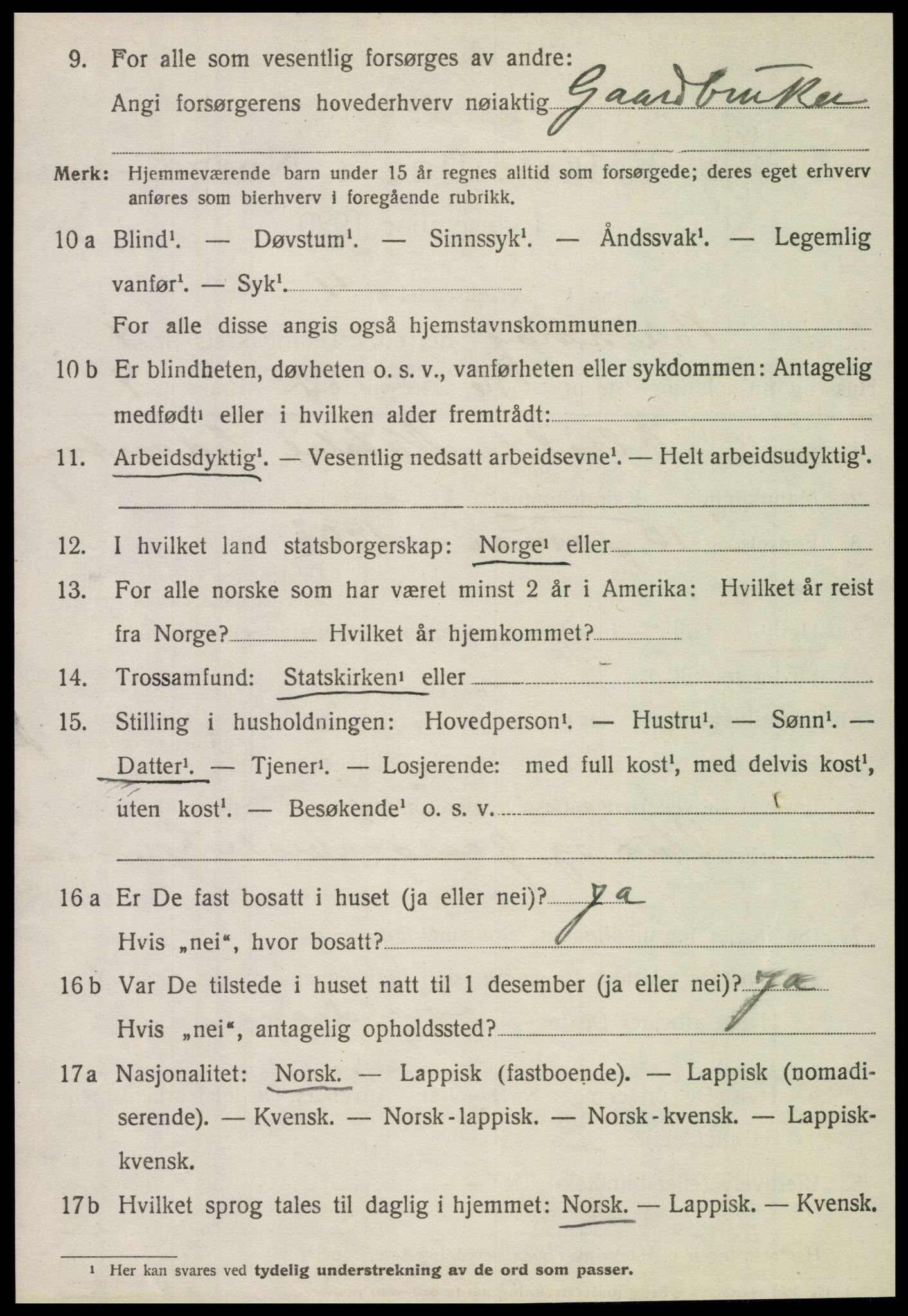 SAT, 1920 census for Brønnøy, 1920, p. 3741