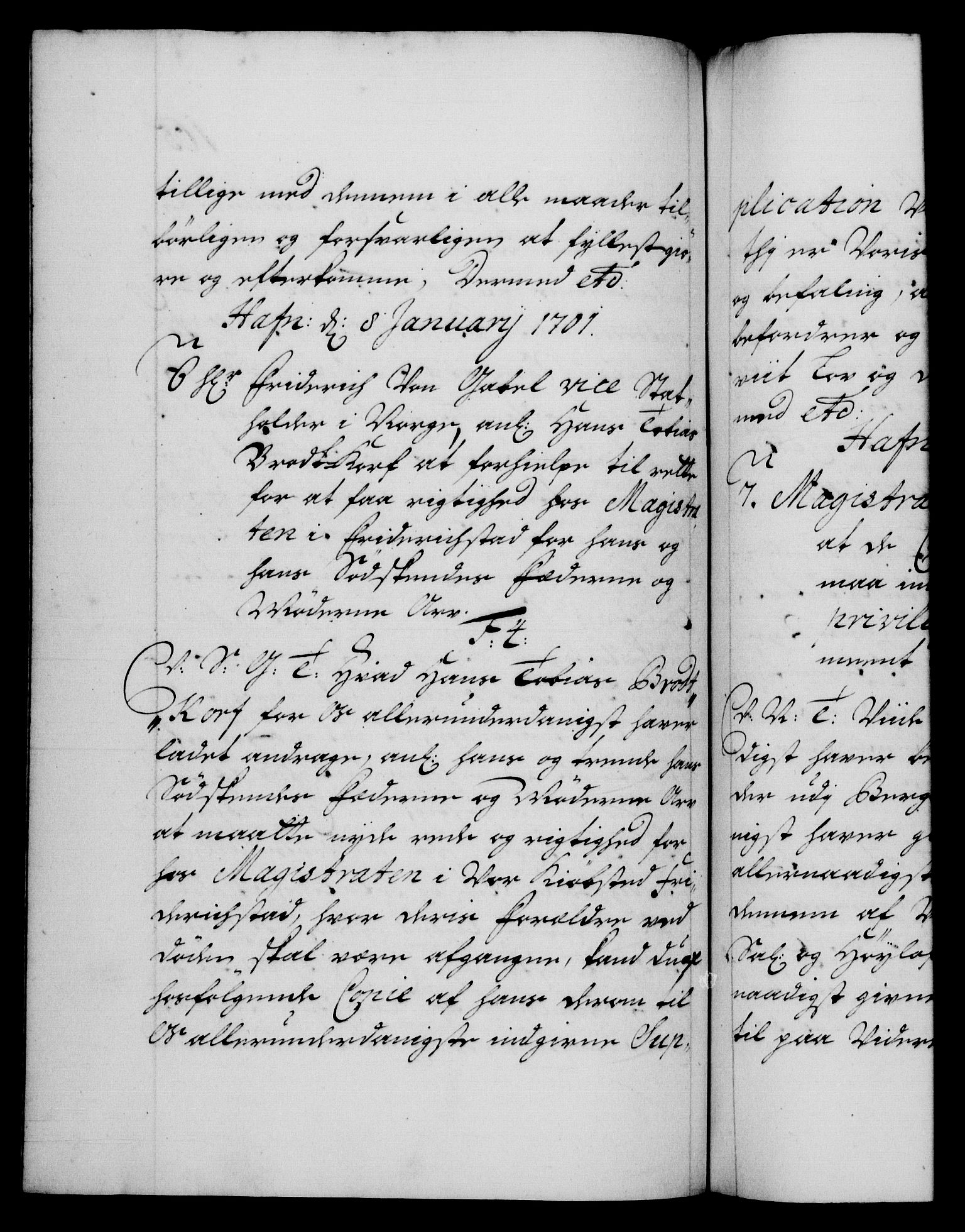 Danske Kanselli 1572-1799, AV/RA-EA-3023/F/Fc/Fca/Fcab/L0016: Norske tegnelser, 1699-1703, p. 165b