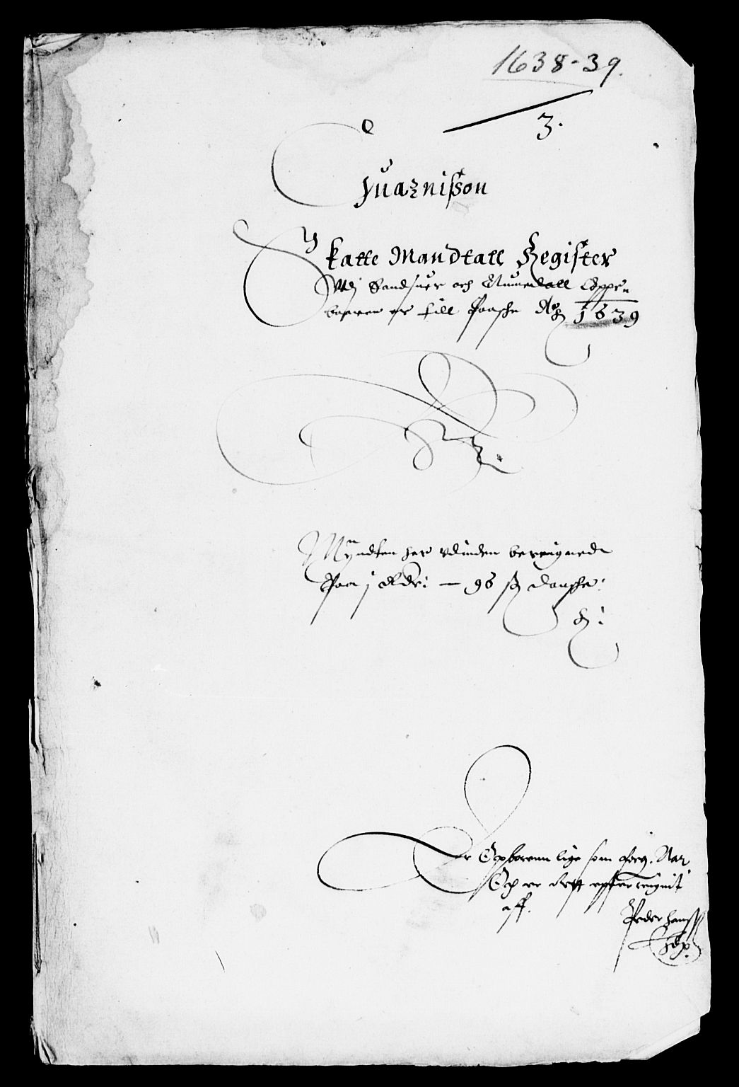 Rentekammeret inntil 1814, Reviderte regnskaper, Lensregnskaper, RA/EA-5023/R/Rb/Rbn/L0002: Numedal og Sandsvær len, 1638-1643
