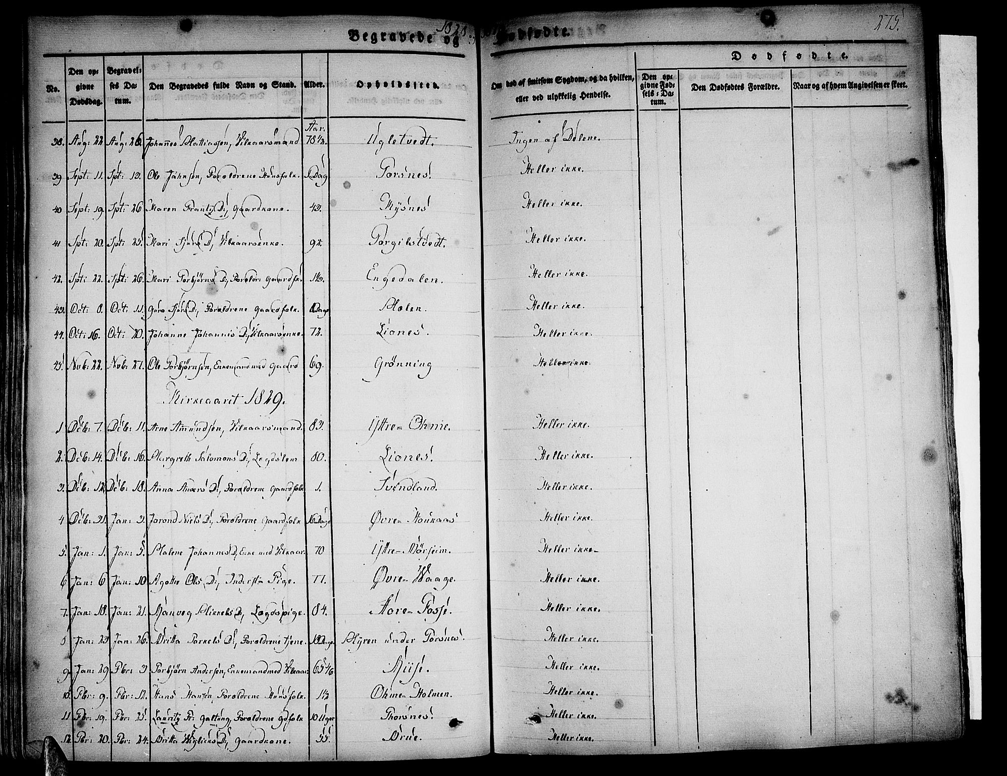 Strandebarm sokneprestembete, AV/SAB-A-78401/H/Haa: Parish register (official) no. A 6, 1826-1843, p. 275