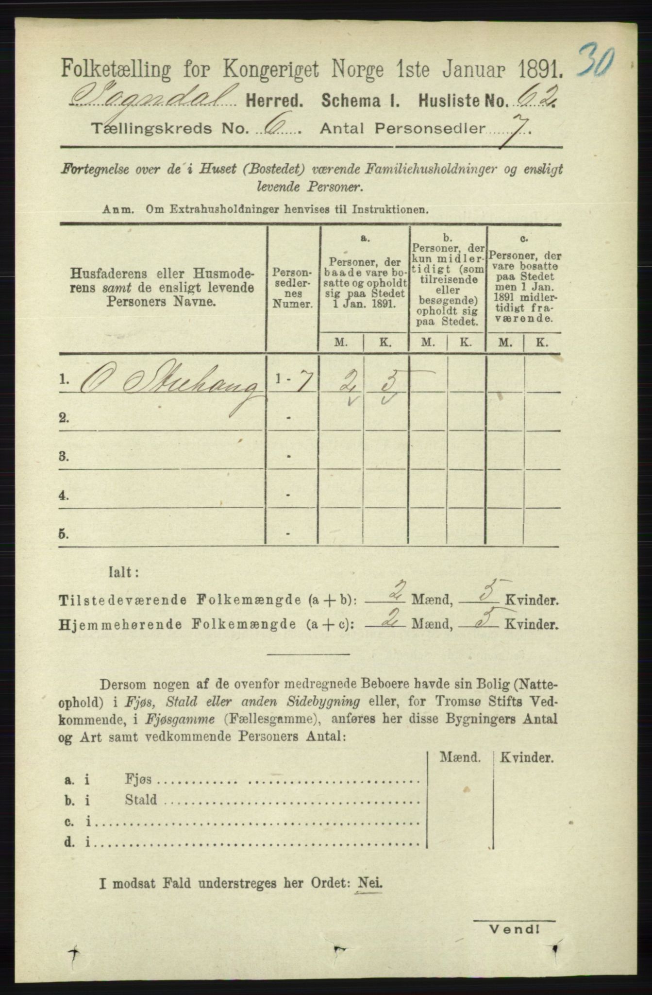 RA, 1891 census for 1111 Sokndal, 1891, p. 1631