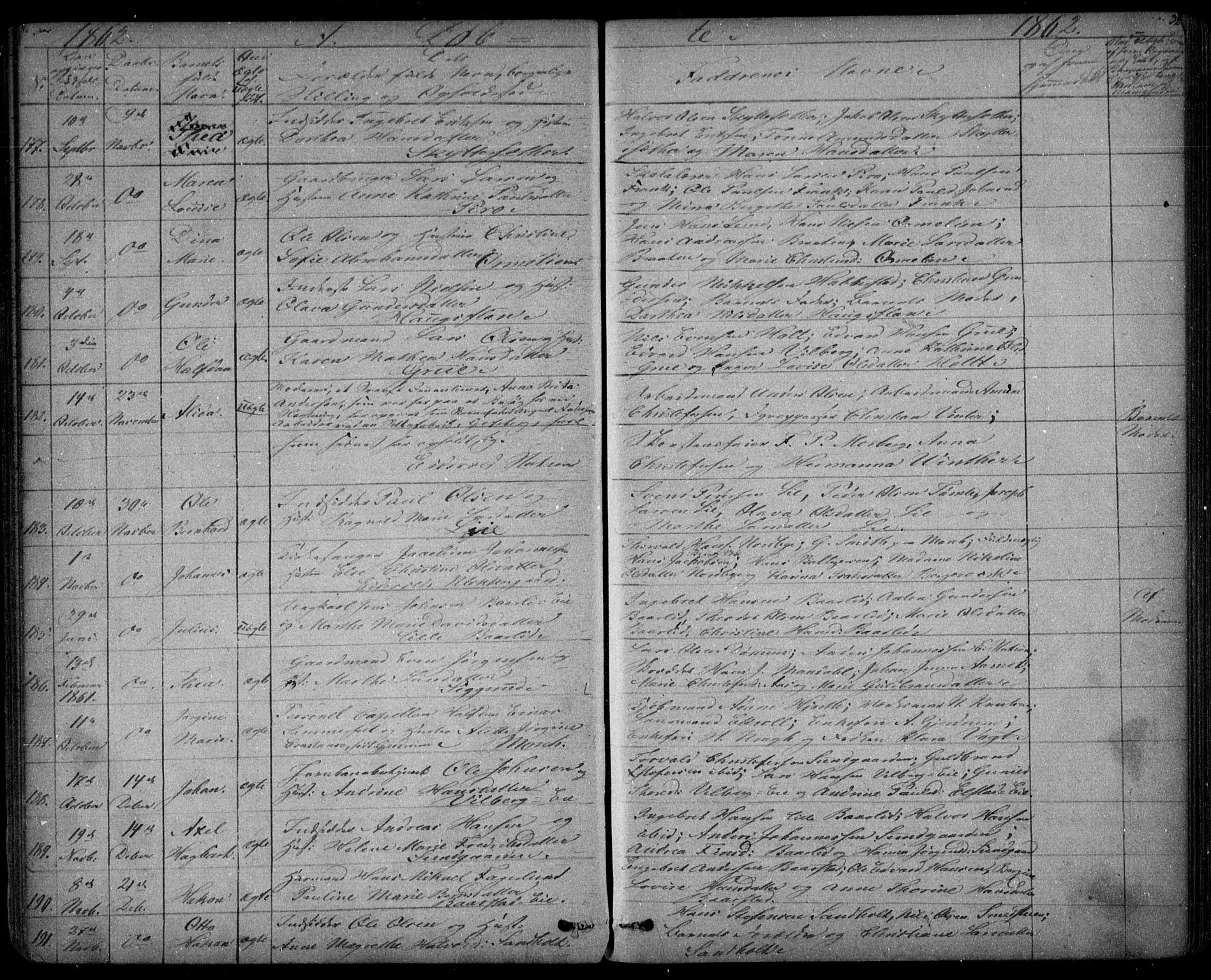 Eidsvoll prestekontor Kirkebøker, SAO/A-10888/G/Ga/L0001: Parish register (copy) no. I 1, 1861-1866, p. 32