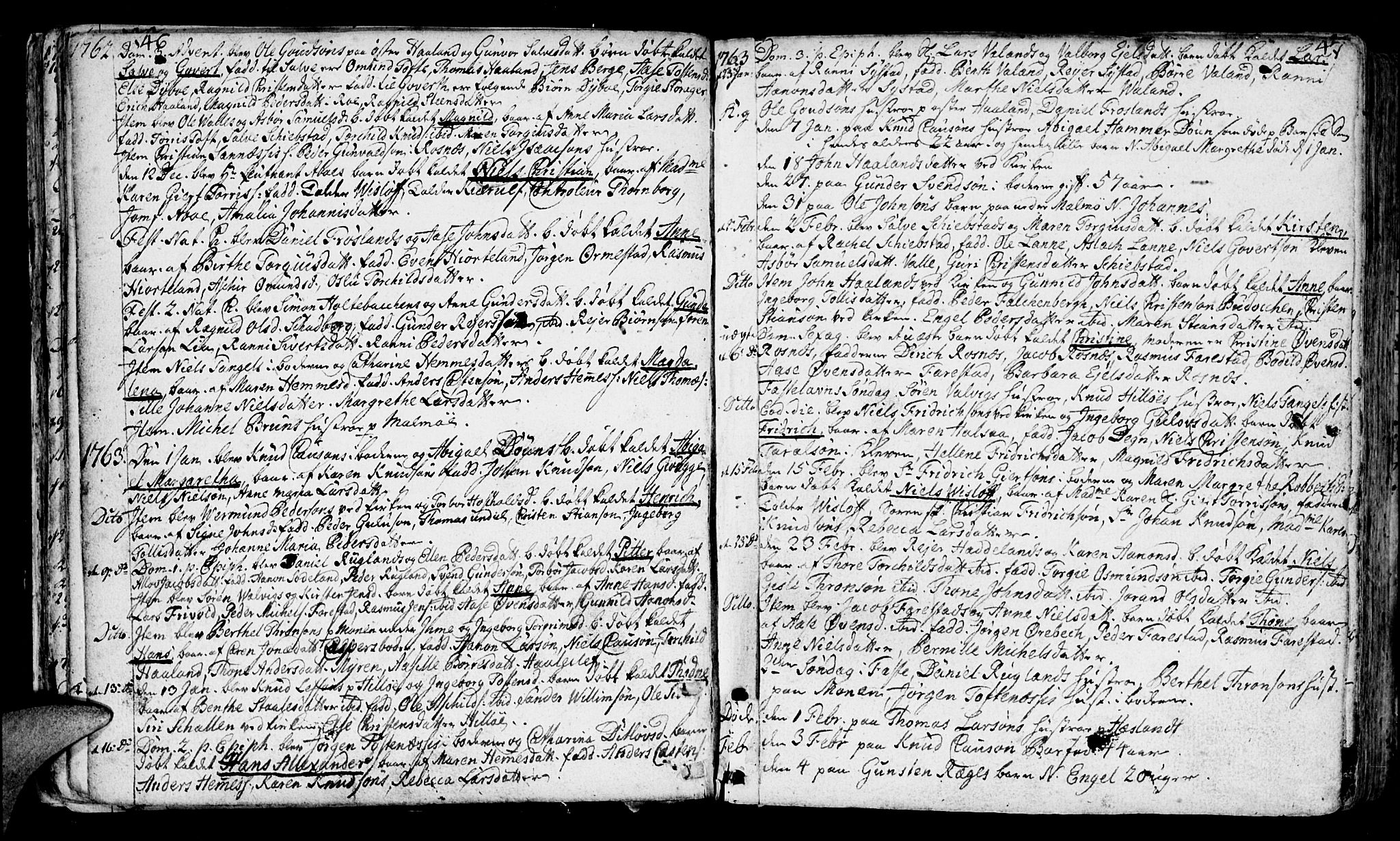 Mandal sokneprestkontor, SAK/1111-0030/F/Fa/Faa/L0003: Parish register (official) no. A 3, 1748-1794, p. 46-47