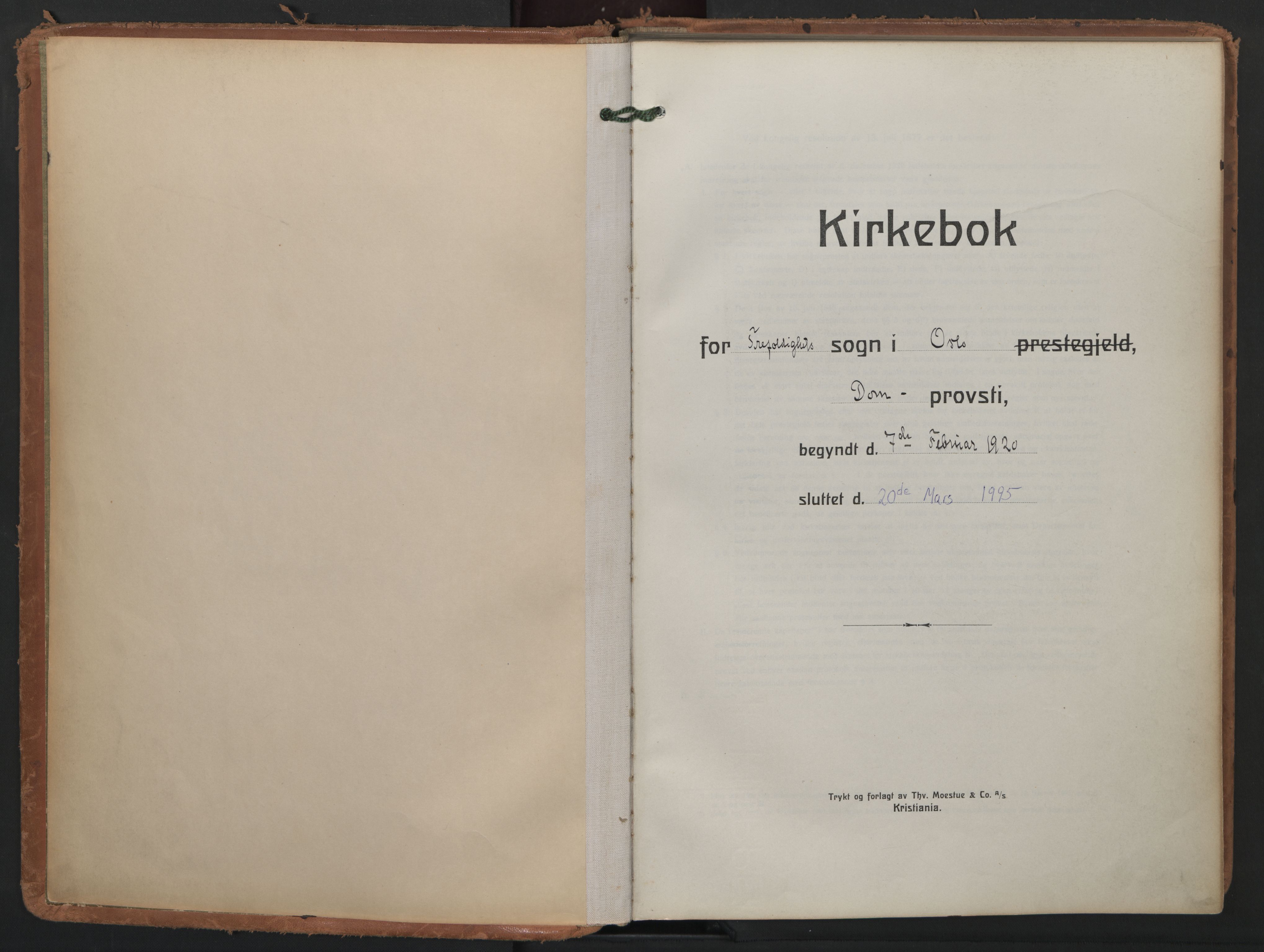 Trefoldighet prestekontor Kirkebøker, AV/SAO-A-10882/F/Ff/L0003: Parish register (official) no. VI 3, 1920-1998