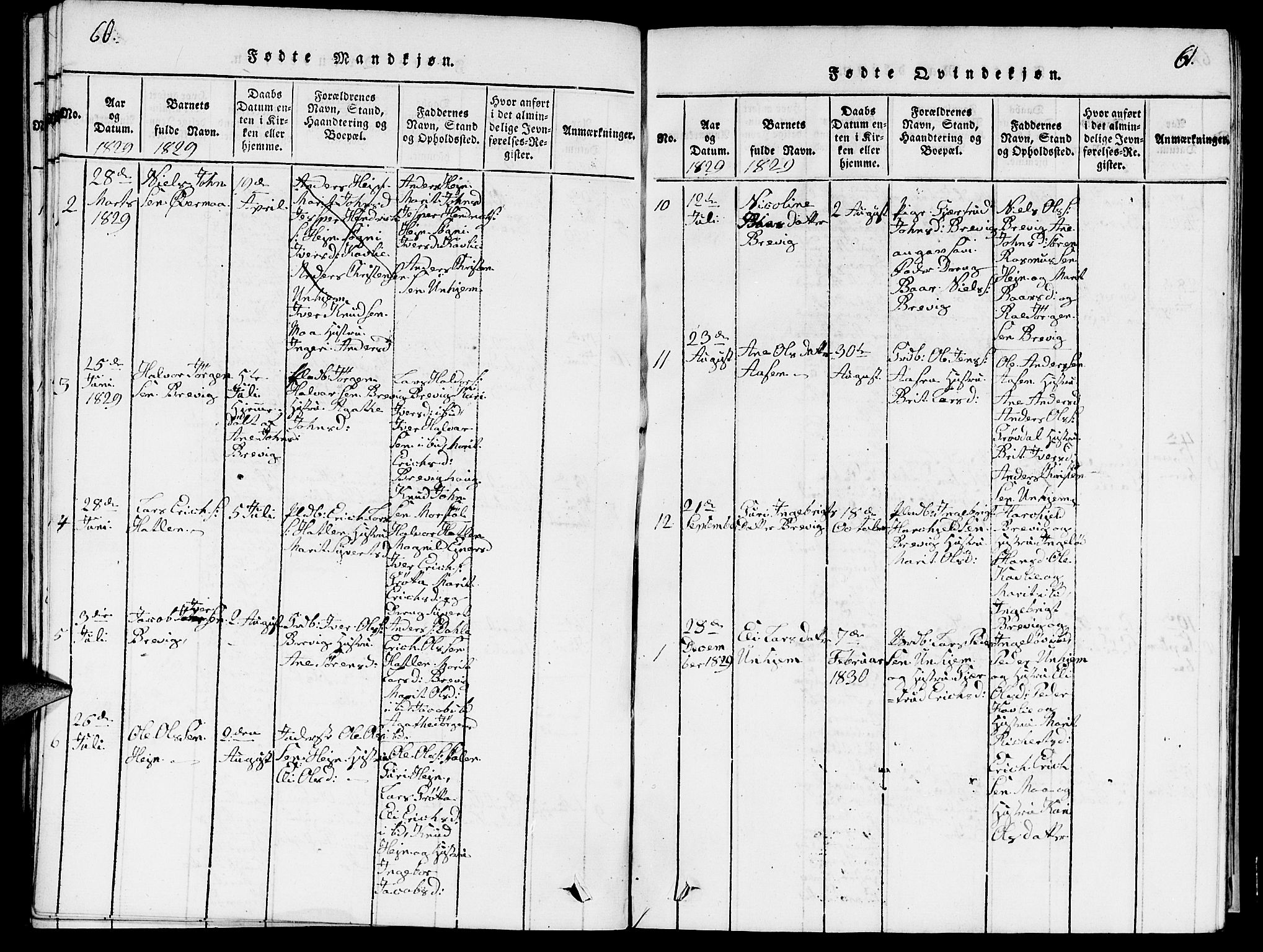 Ministerialprotokoller, klokkerbøker og fødselsregistre - Møre og Romsdal, SAT/A-1454/545/L0587: Parish register (copy) no. 545C01, 1818-1836, p. 60-61