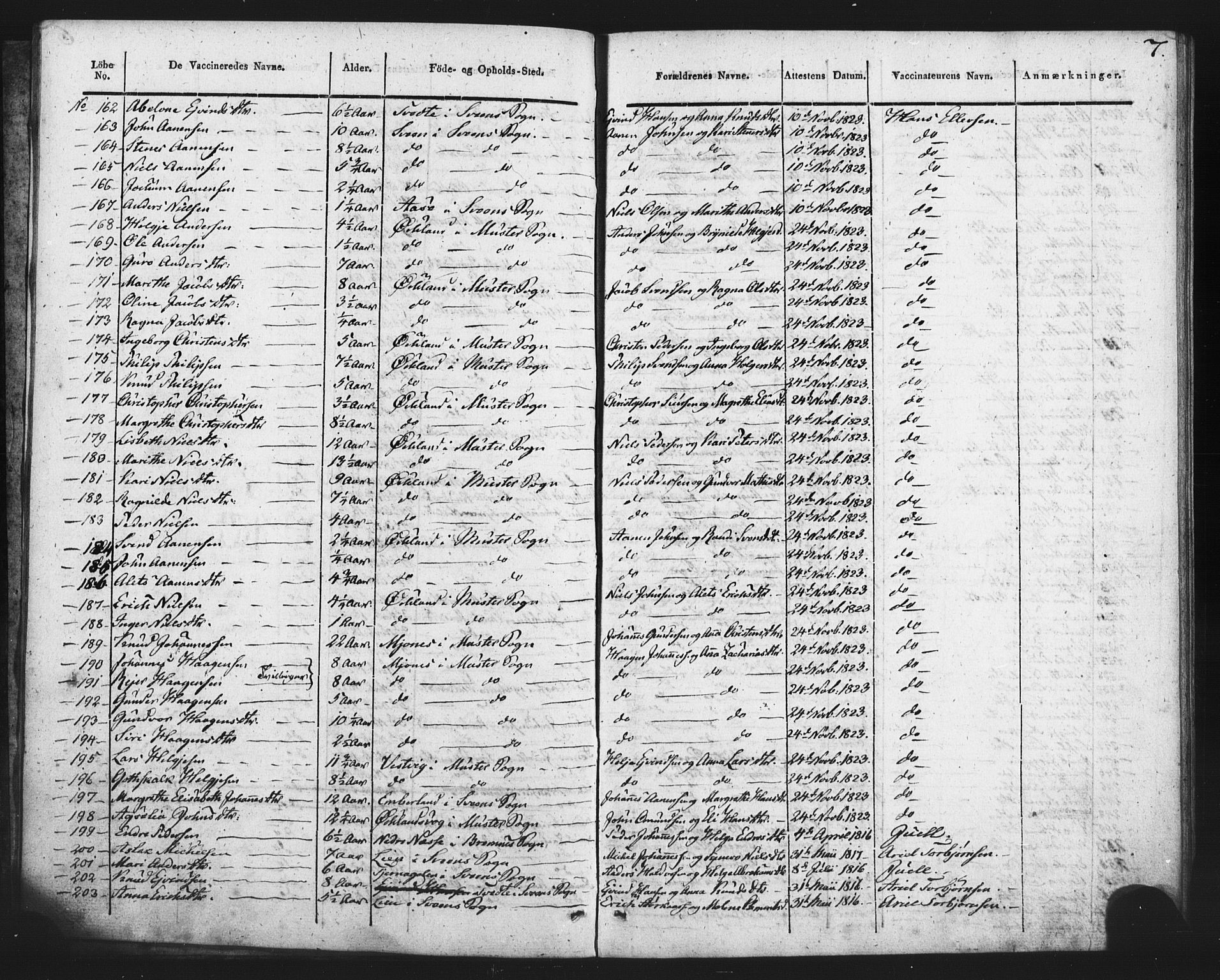 Finnås sokneprestembete, AV/SAB-A-99925/H/Ha/Haa/Haaa/L0010: Parish register (official) no. A 10, 1814-1830, p. 7