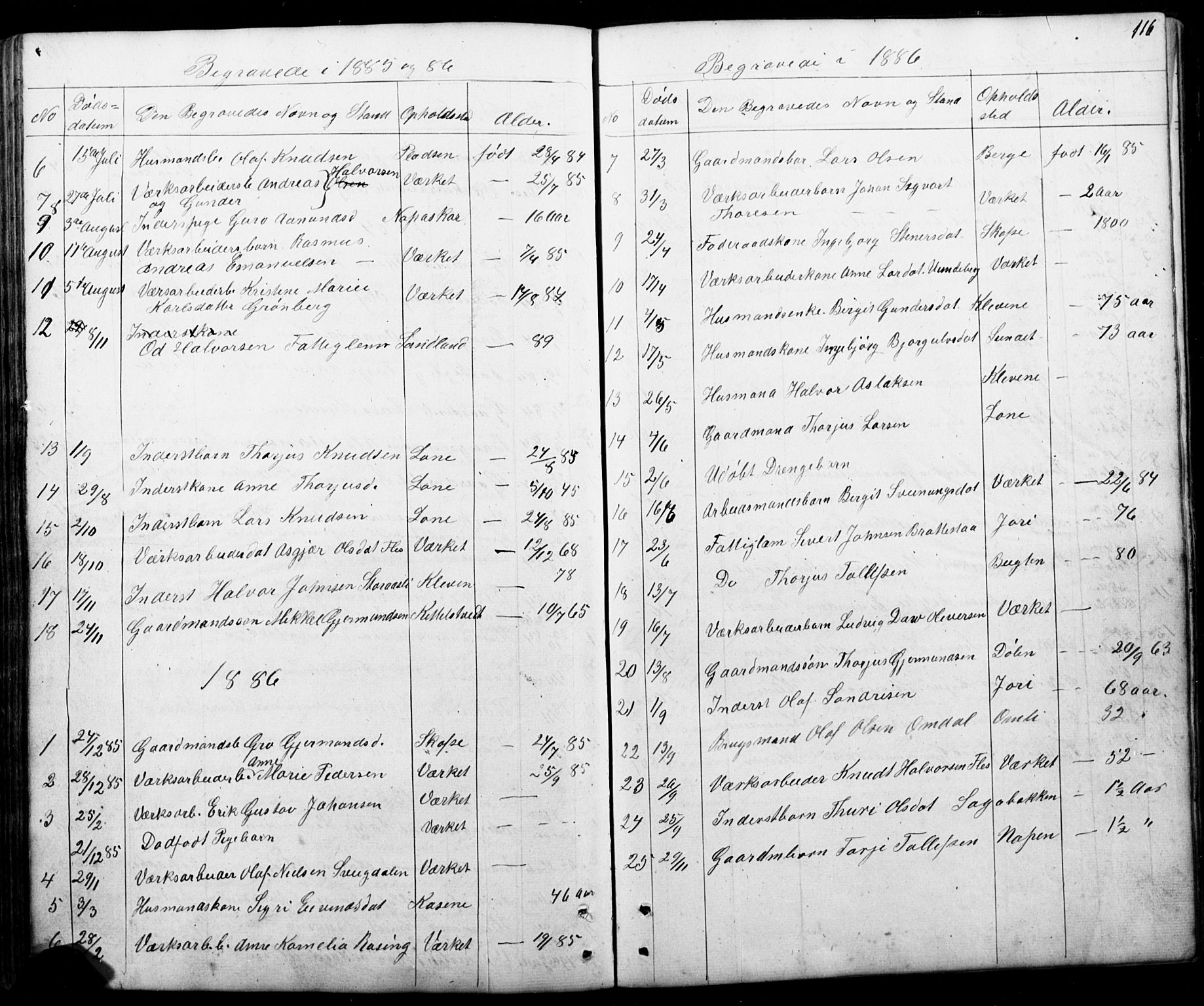 Mo kirkebøker, SAKO/A-286/G/Gb/L0002: Parish register (copy) no. II 2, 1851-1890, p. 116