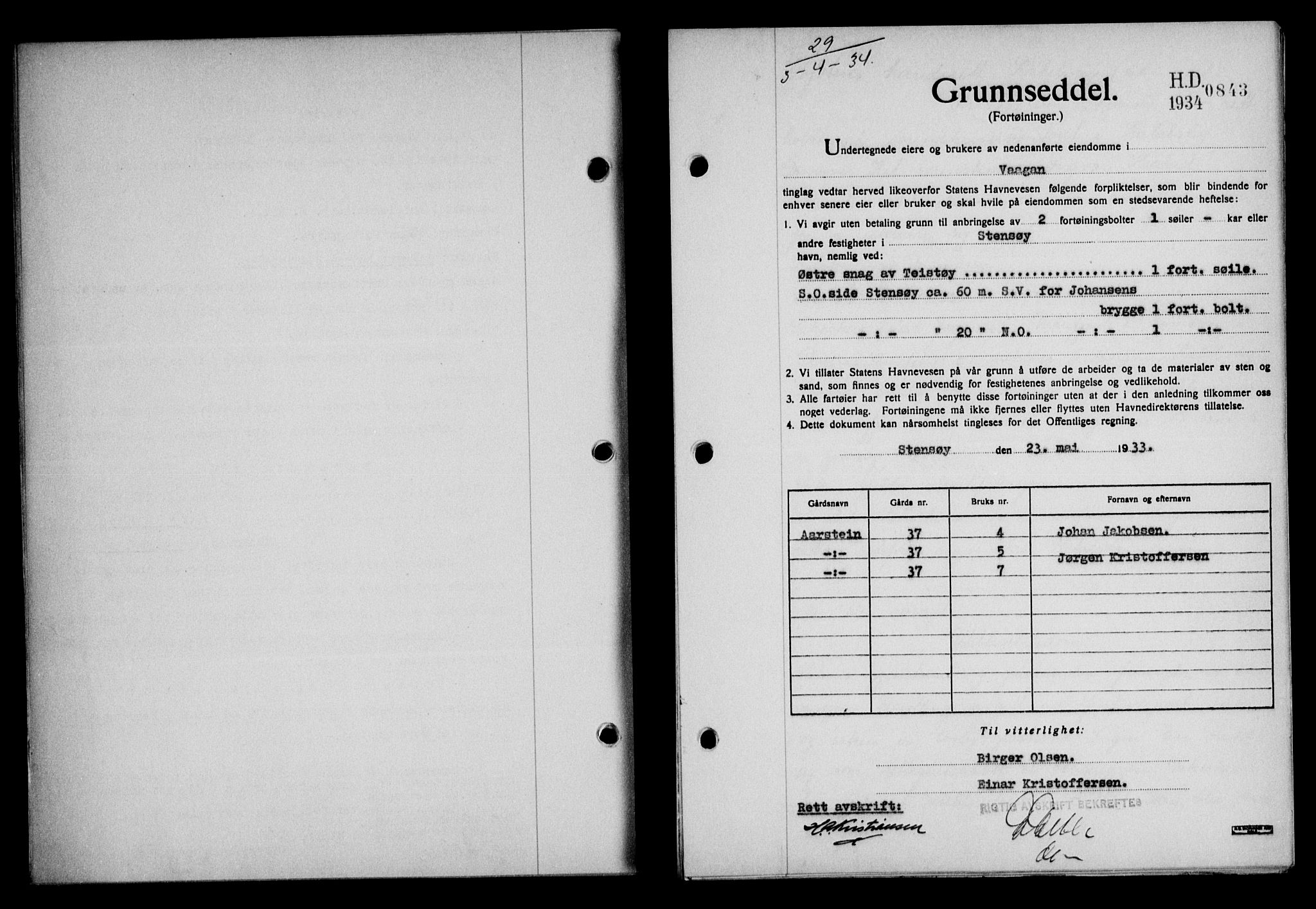 Lofoten sorenskriveri, AV/SAT-A-0017/1/2/2C/L0029b: Mortgage book no. 29b, 1934-1934, Deed date: 03.04.1934