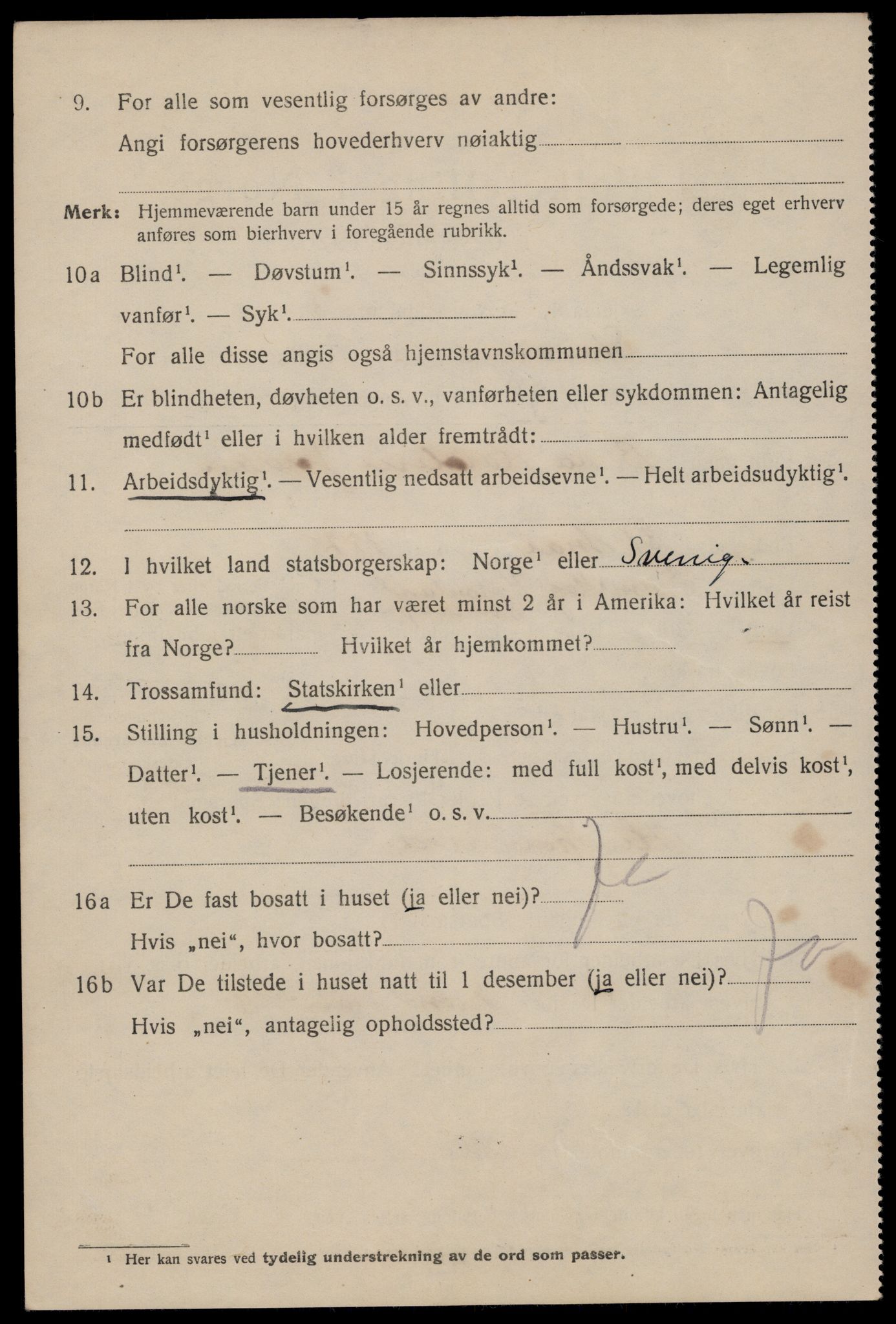 SAST, 1920 census for Stavanger, 1920, p. 84959