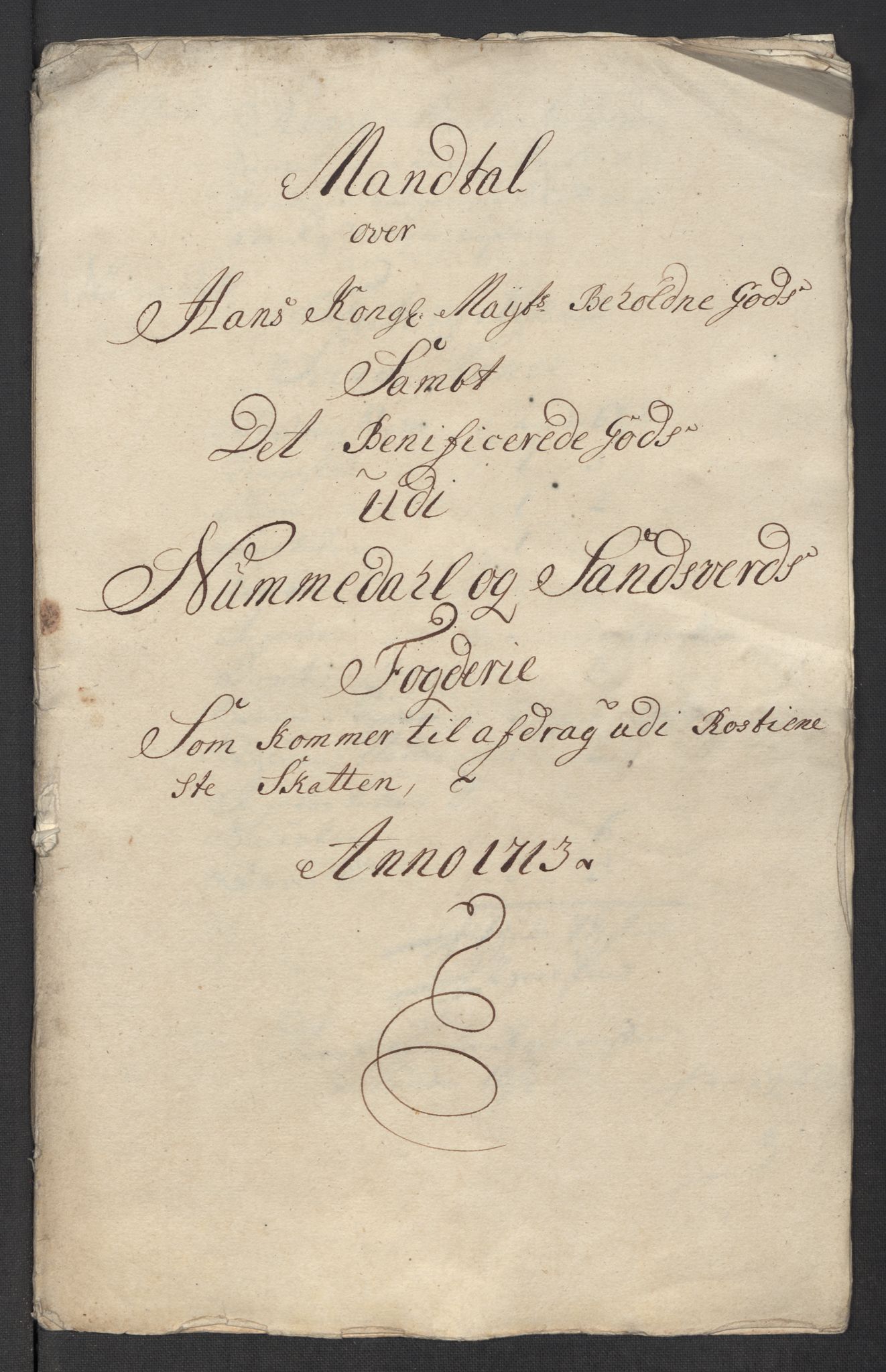 Rentekammeret inntil 1814, Reviderte regnskaper, Fogderegnskap, AV/RA-EA-4092/R24/L1588: Fogderegnskap Numedal og Sandsvær, 1713, p. 366