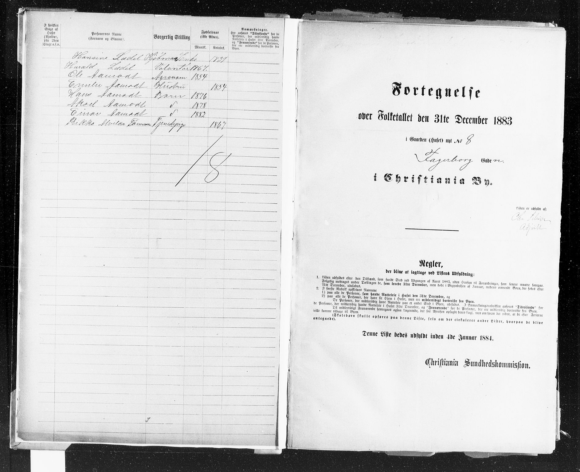 OBA, Municipal Census 1883 for Kristiania, 1883, p. 993