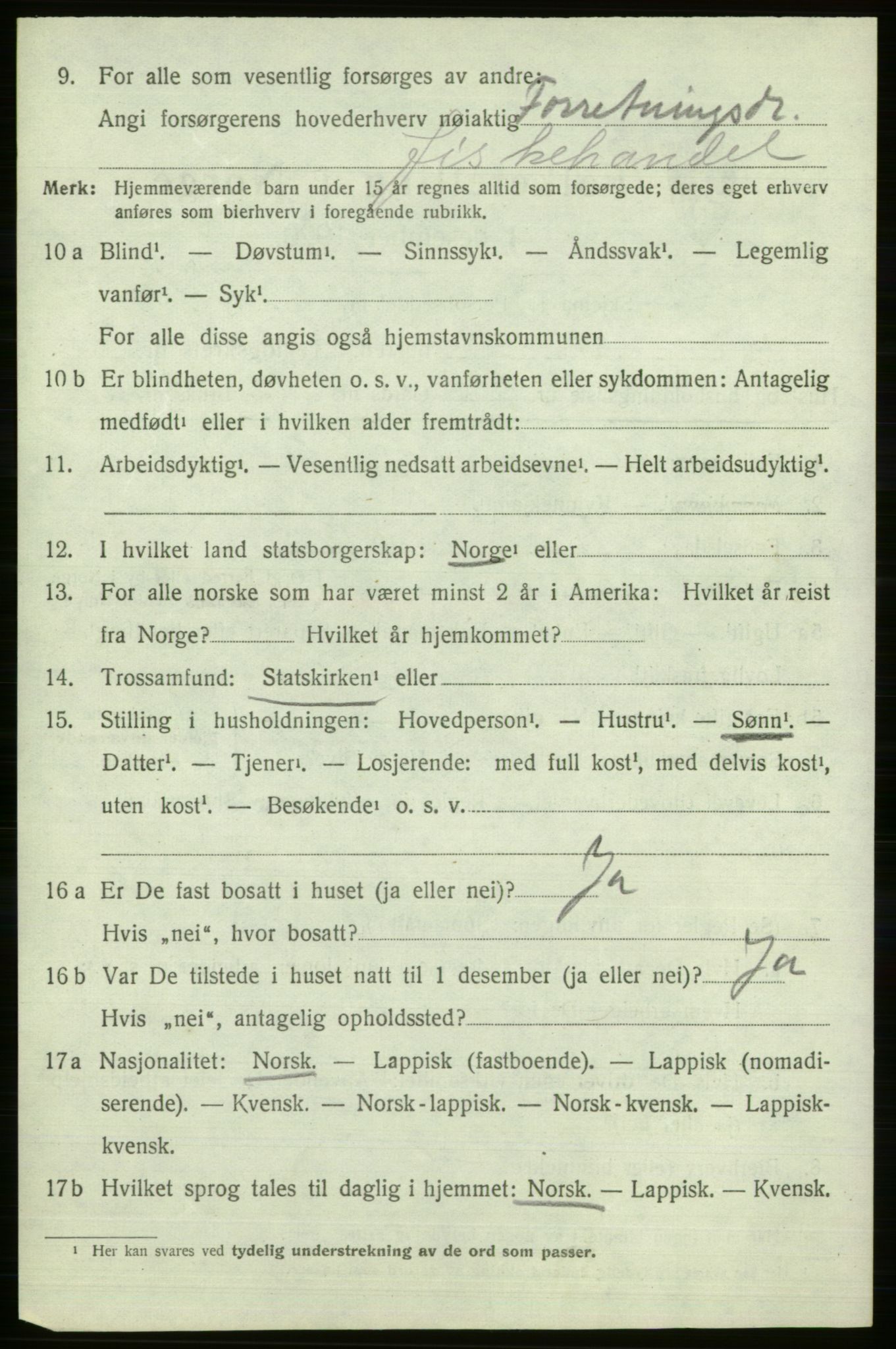 SATØ, 1920 census for Berlevåg, 1920, p. 1780