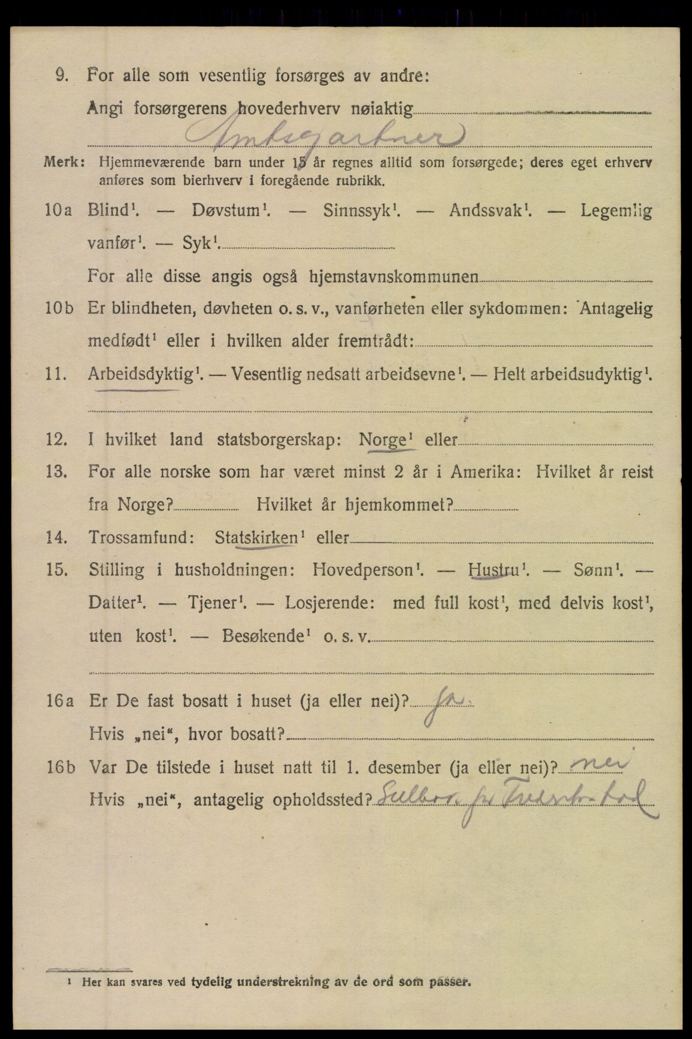 SAK, 1920 census for Øyestad, 1920, p. 6941