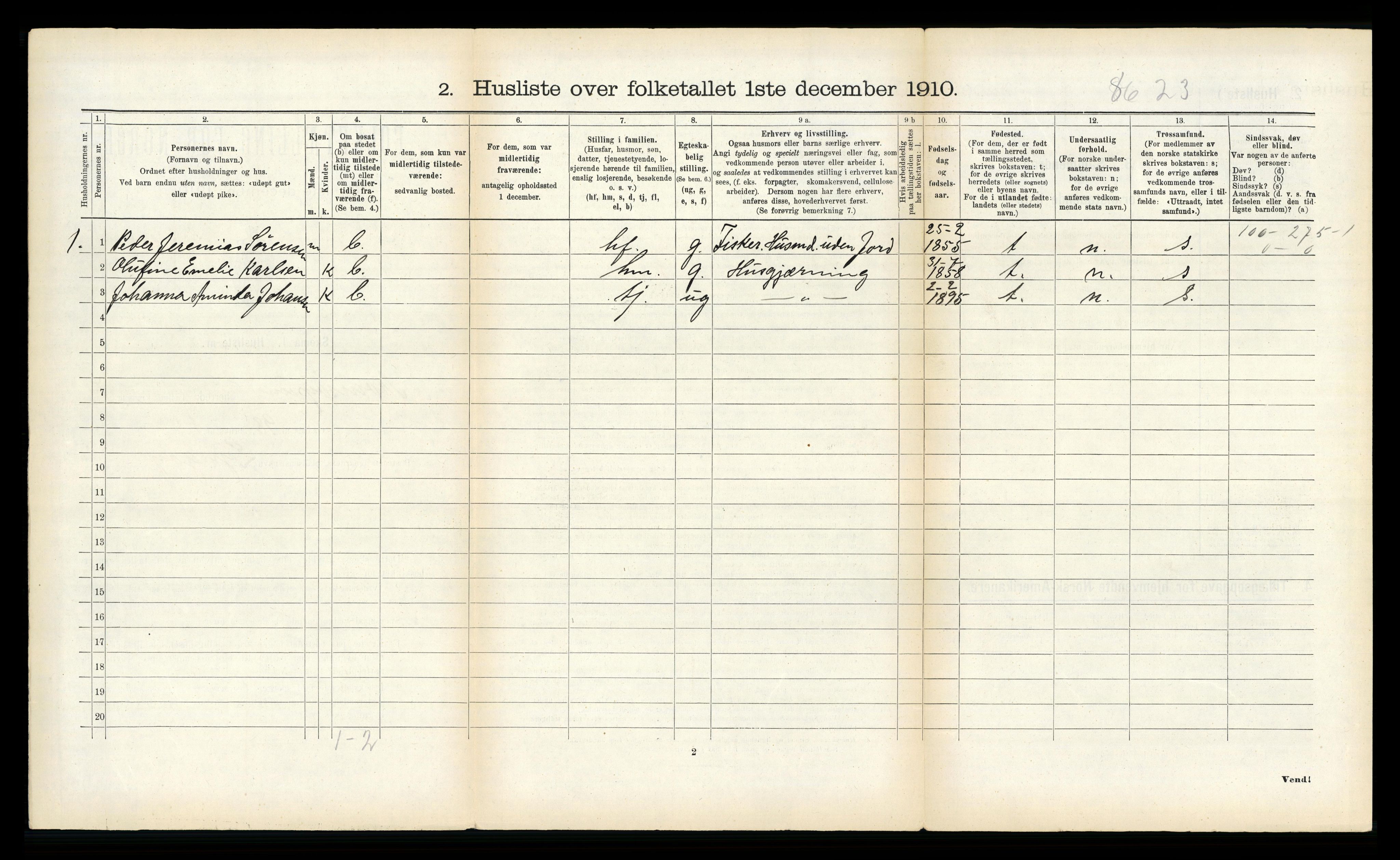RA, 1910 census for Tromsøysund, 1910, p. 1420