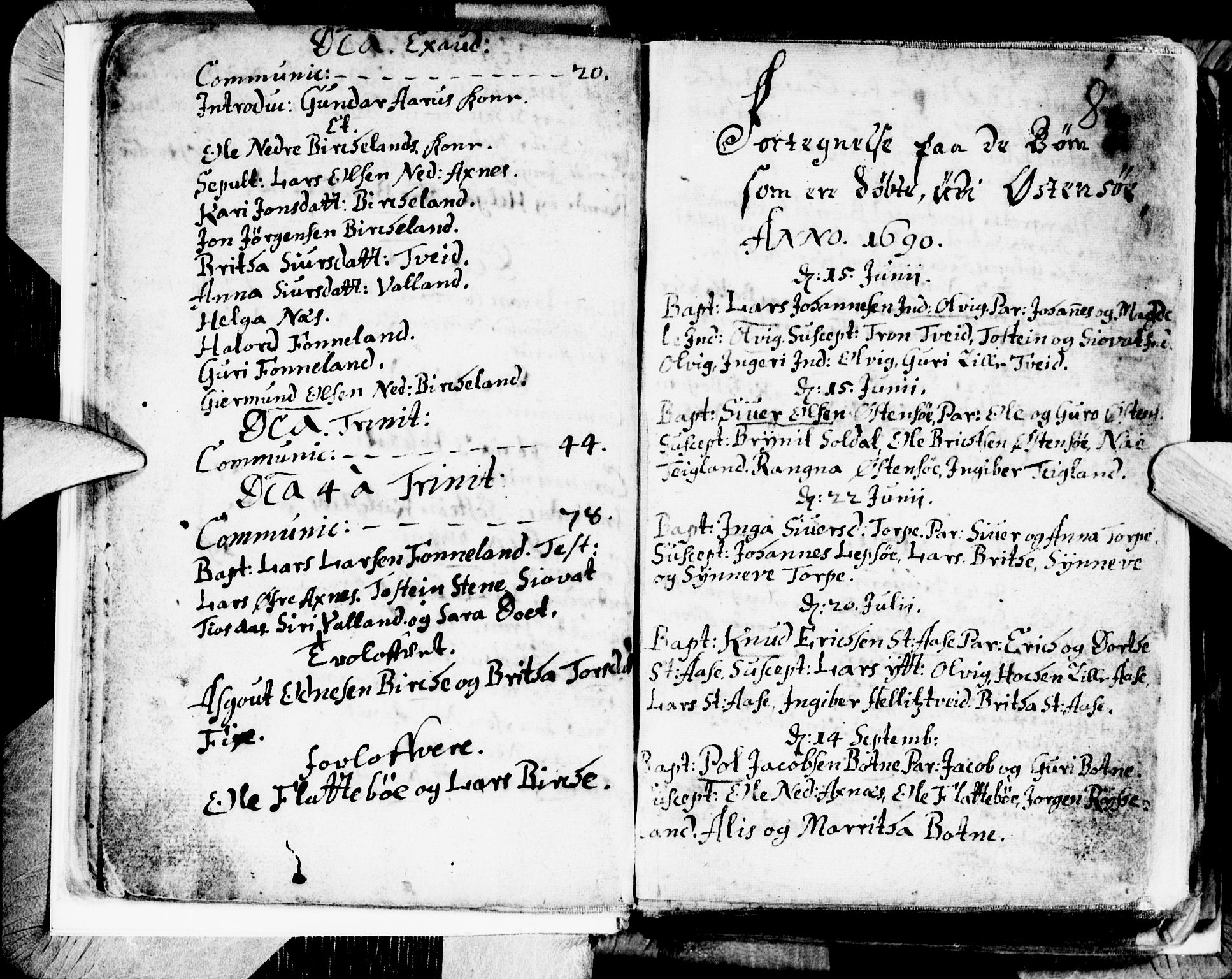 Kvam sokneprestembete, SAB/A-76201/H/Haa: Parish register (official) no. A 1, 1690-1741, p. 8