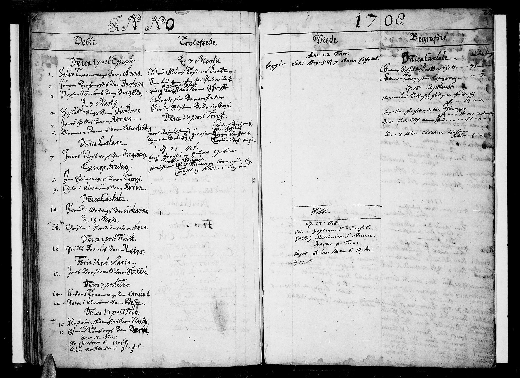 Lista sokneprestkontor, SAK/1111-0027/F/Fa/L0001: Parish register (official) no. A 1 /3, 1693-1714, p. 23