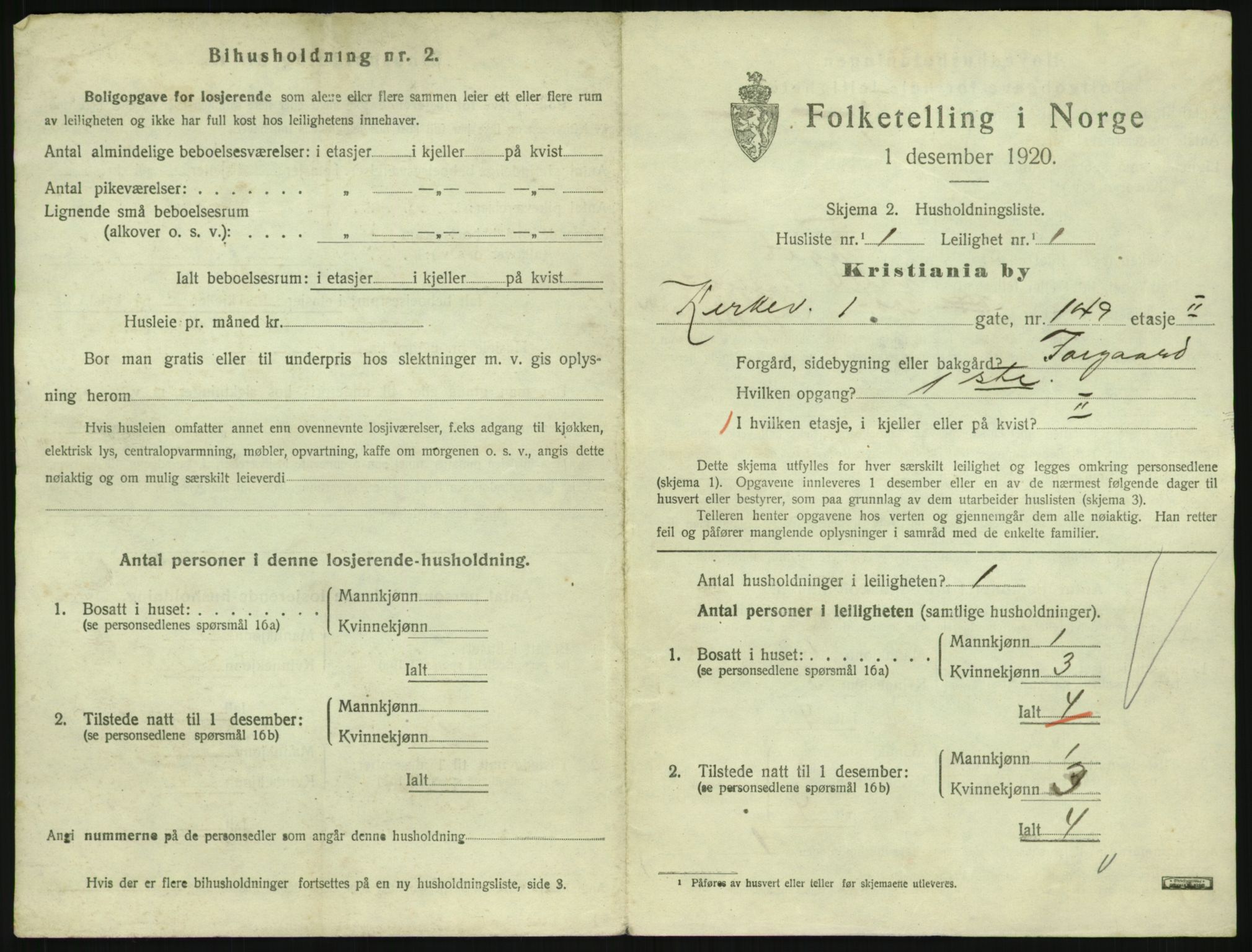 SAO, 1920 census for Kristiania, 1920, p. 52332