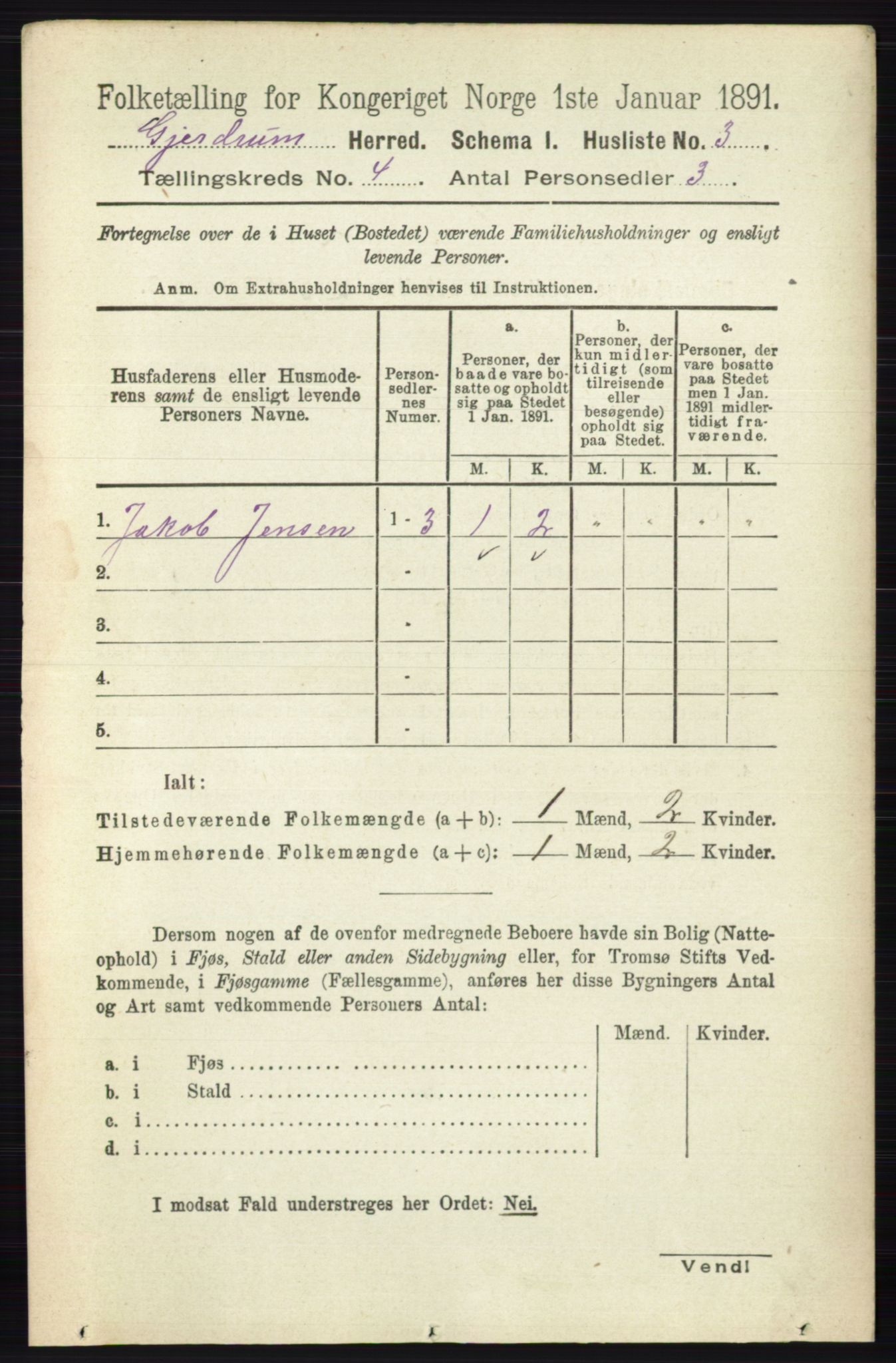 RA, 1891 census for 0234 Gjerdrum, 1891, p. 1752