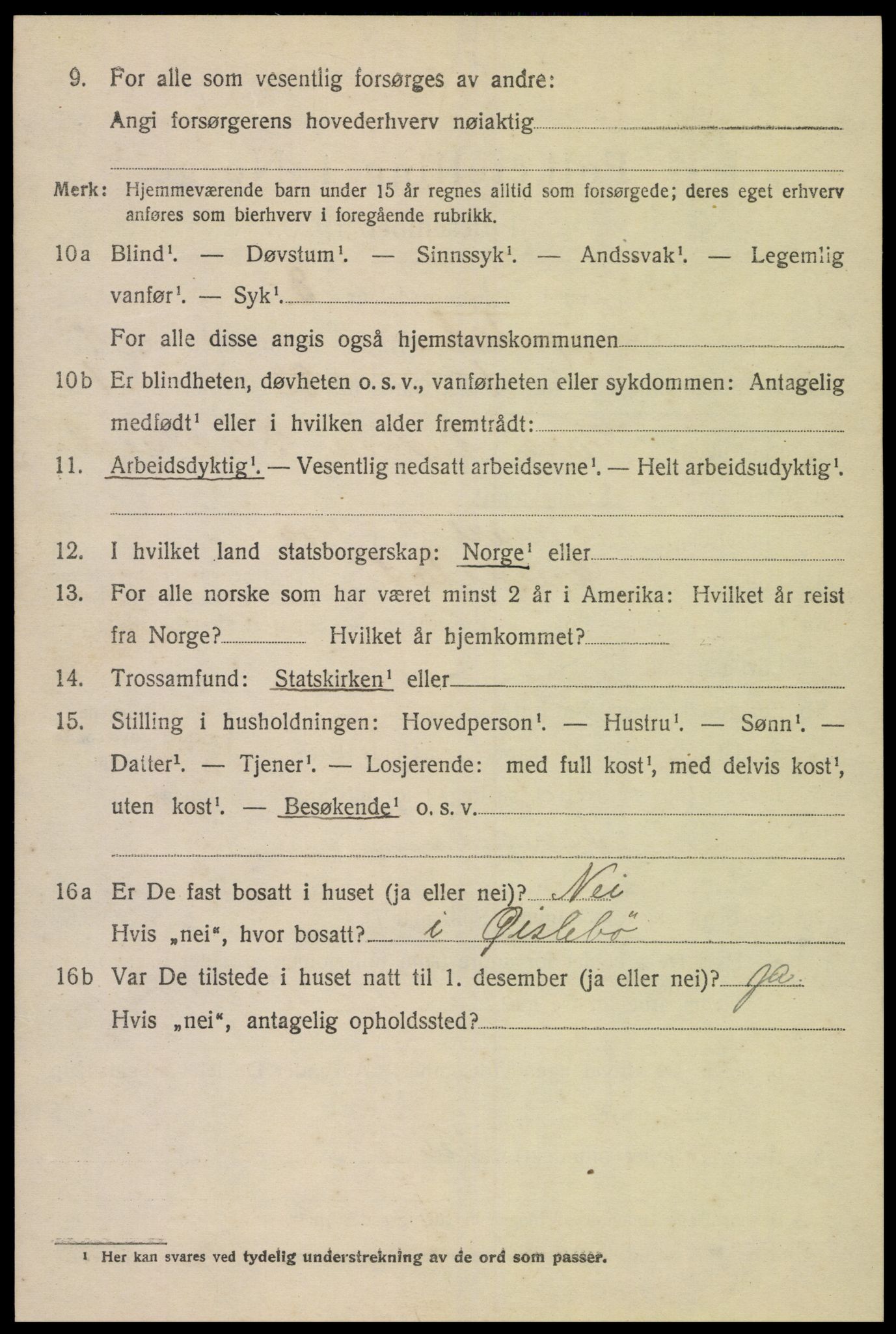 SAK, 1920 census for Greipstad, 1920, p. 1513