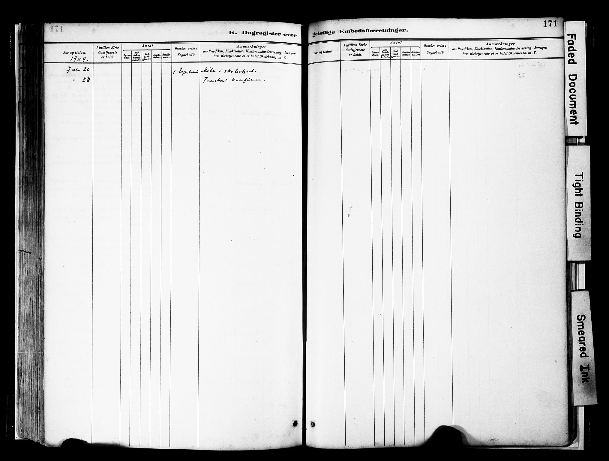 Sirdal sokneprestkontor, AV/SAK-1111-0036/F/Fa/Faa/L0001: Parish register (official) no. A 1, 1887-1910, p. 171