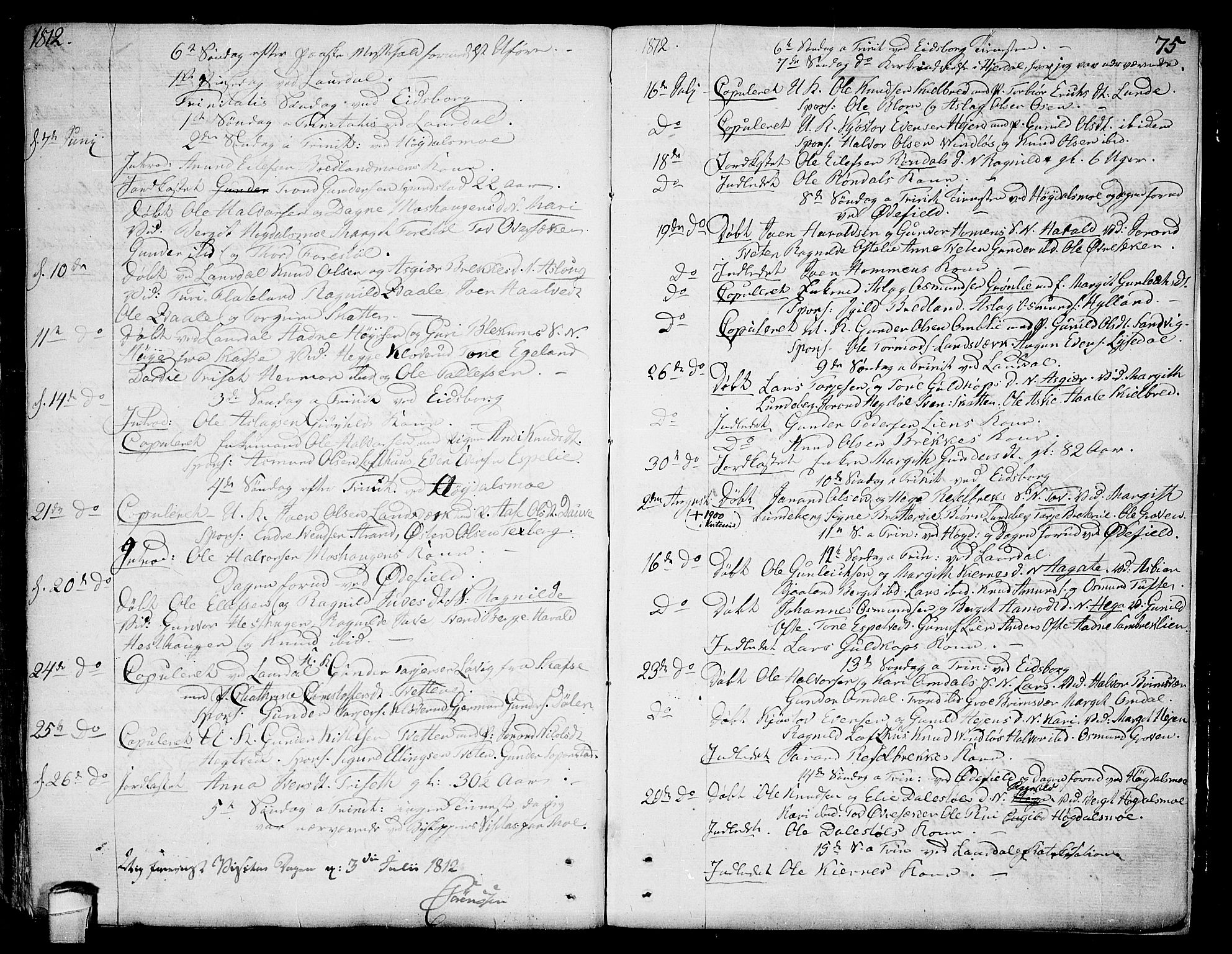 Lårdal kirkebøker, SAKO/A-284/F/Fa/L0004: Parish register (official) no. I 4, 1790-1814, p. 75