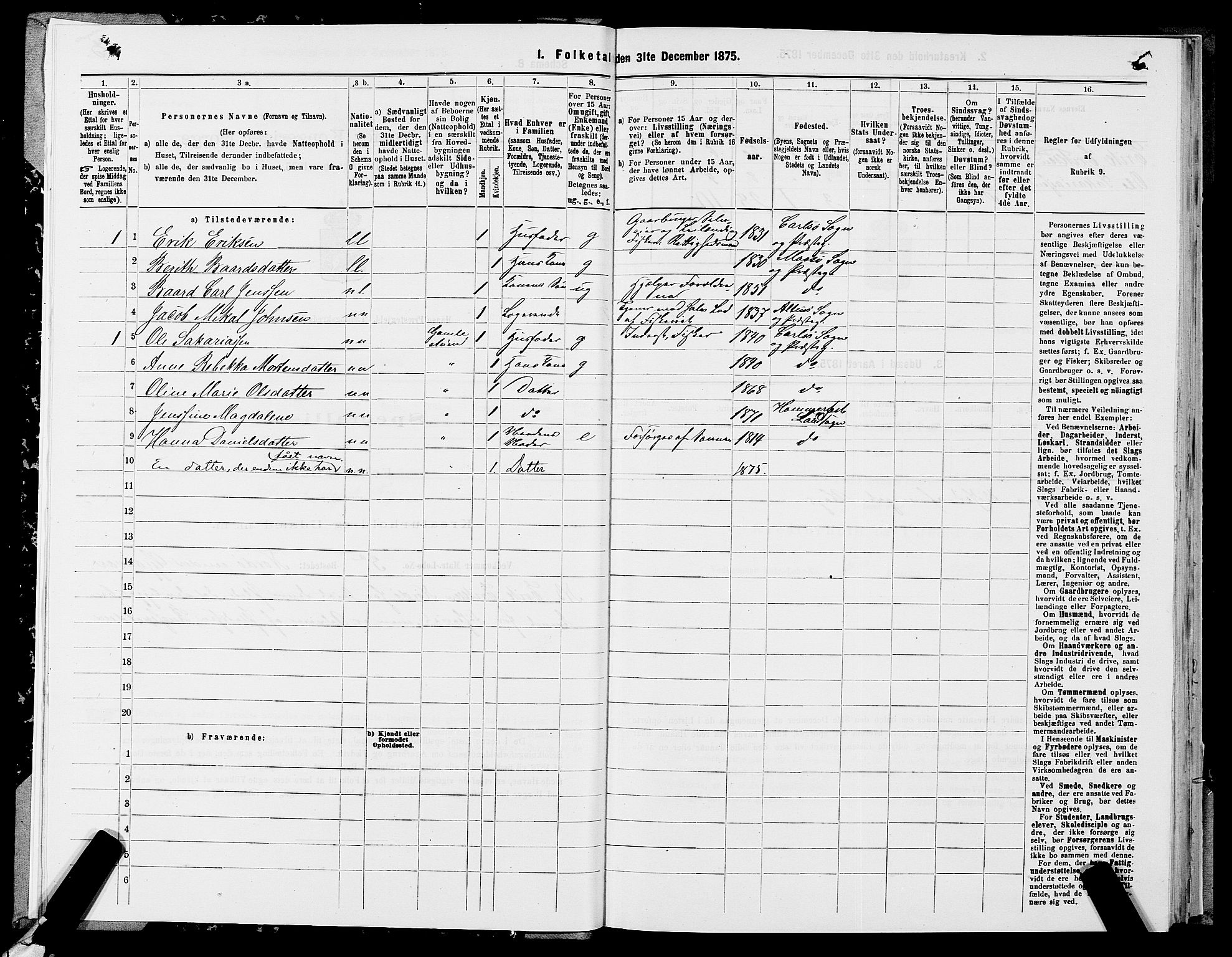 SATØ, 1875 census for 2018P Måsøy, 1875, p. 1006