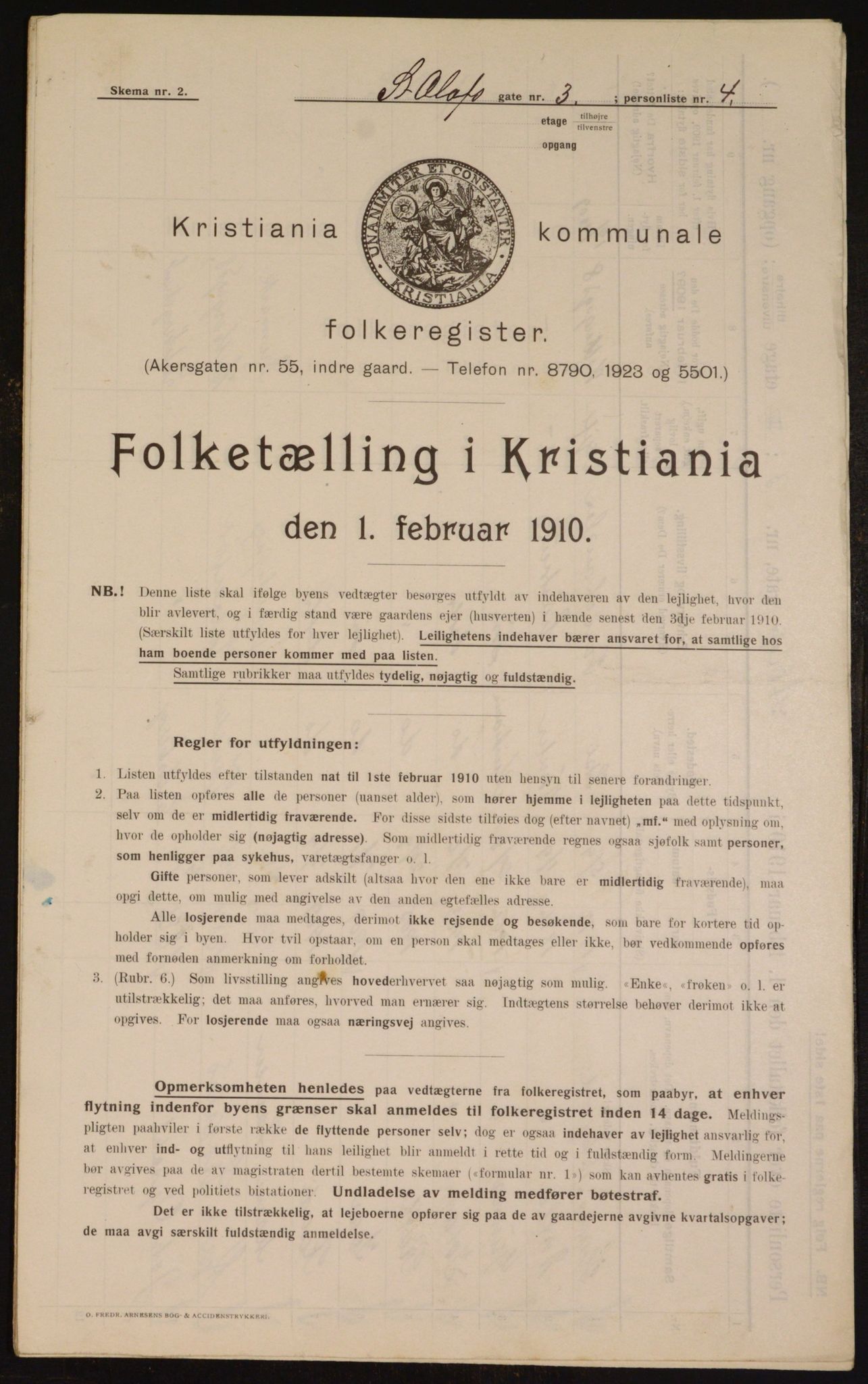 OBA, Municipal Census 1910 for Kristiania, 1910, p. 84095