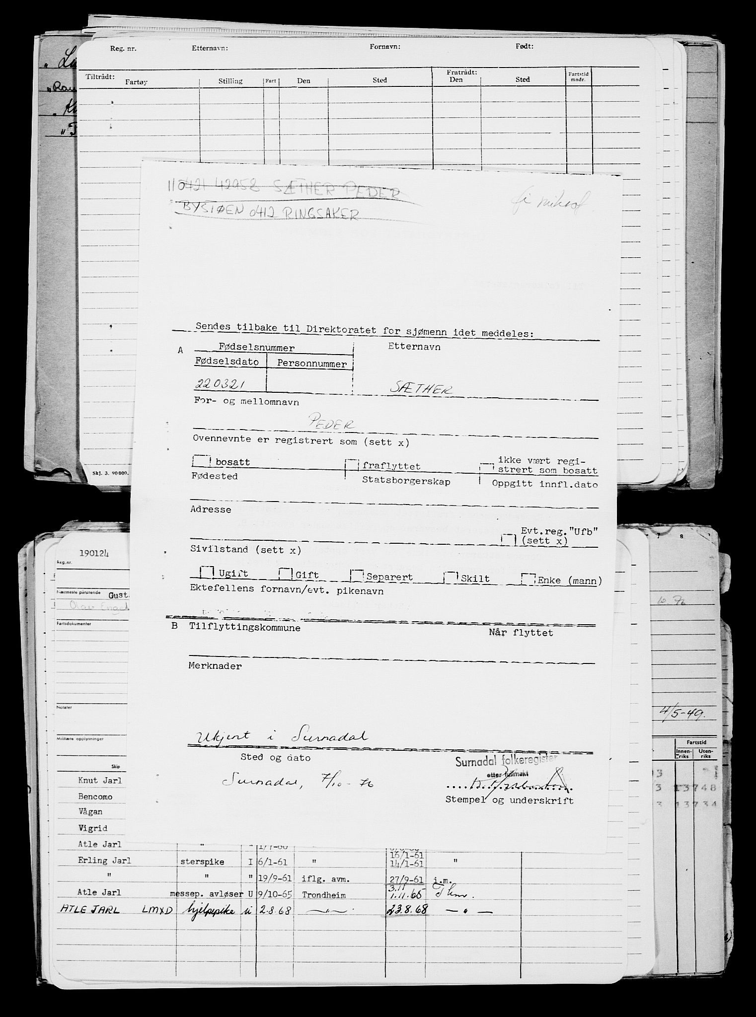 Direktoratet for sjømenn, AV/RA-S-3545/G/Gb/L0191: Hovedkort, 1921, p. 586