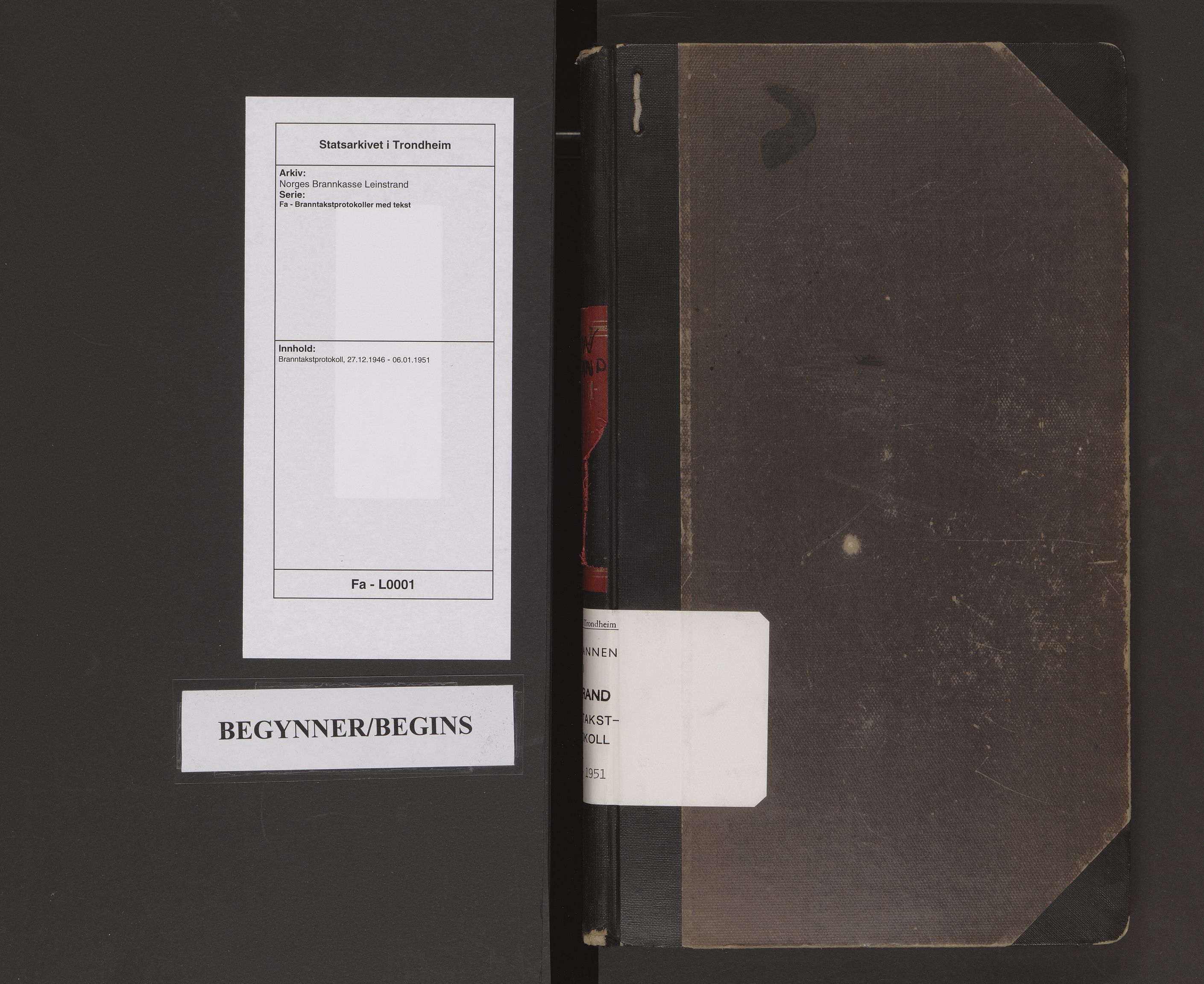 Norges Brannkasse Leinstrand, SAT/A-5514/Fa/L0001: Branntakstprotokoll, 1946-1951
