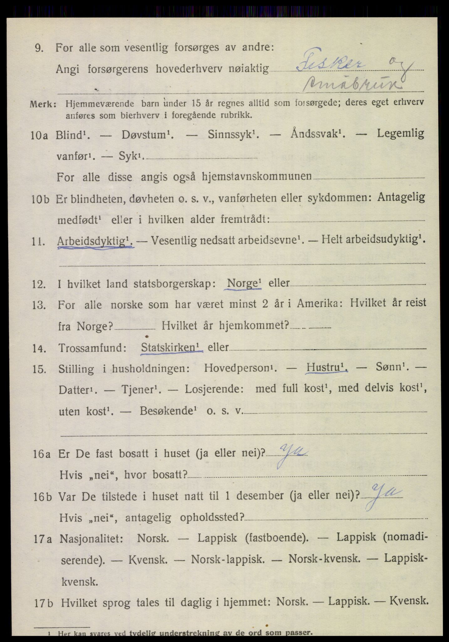 SAT, 1920 census for Kjerringøy, 1920, p. 1338