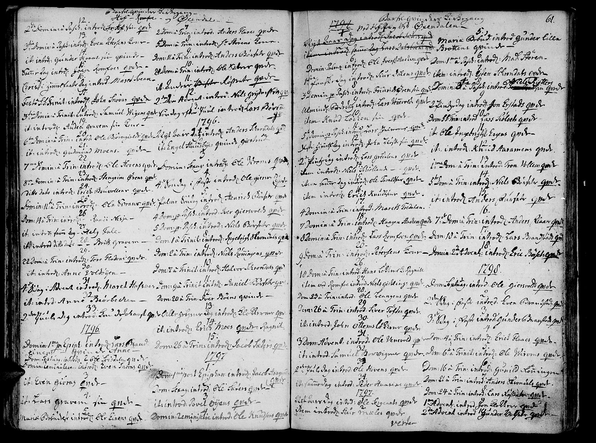 Ministerialprotokoller, klokkerbøker og fødselsregistre - Møre og Romsdal, SAT/A-1454/590/L1008: Parish register (official) no. 590A02, 1794-1820, p. 61