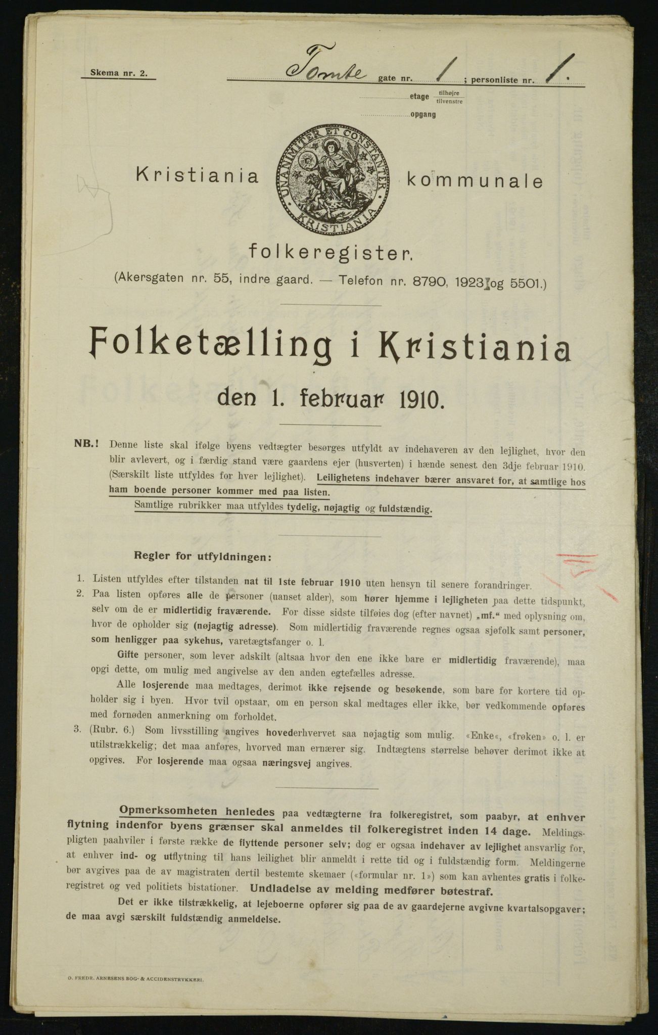 OBA, Municipal Census 1910 for Kristiania, 1910, p. 107637