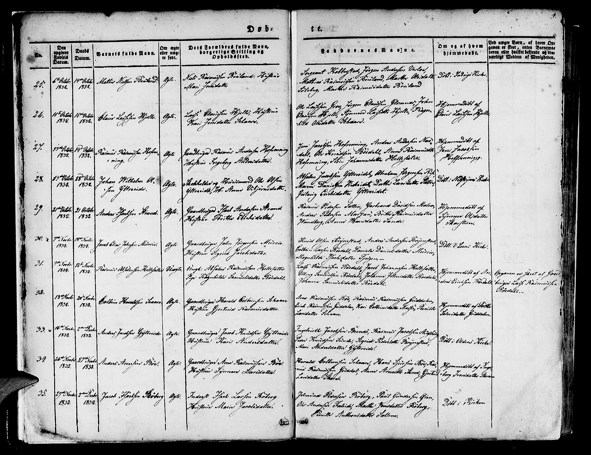Innvik sokneprestembete, SAB/A-80501: Parish register (official) no. A 4I, 1831-1846, p. 4