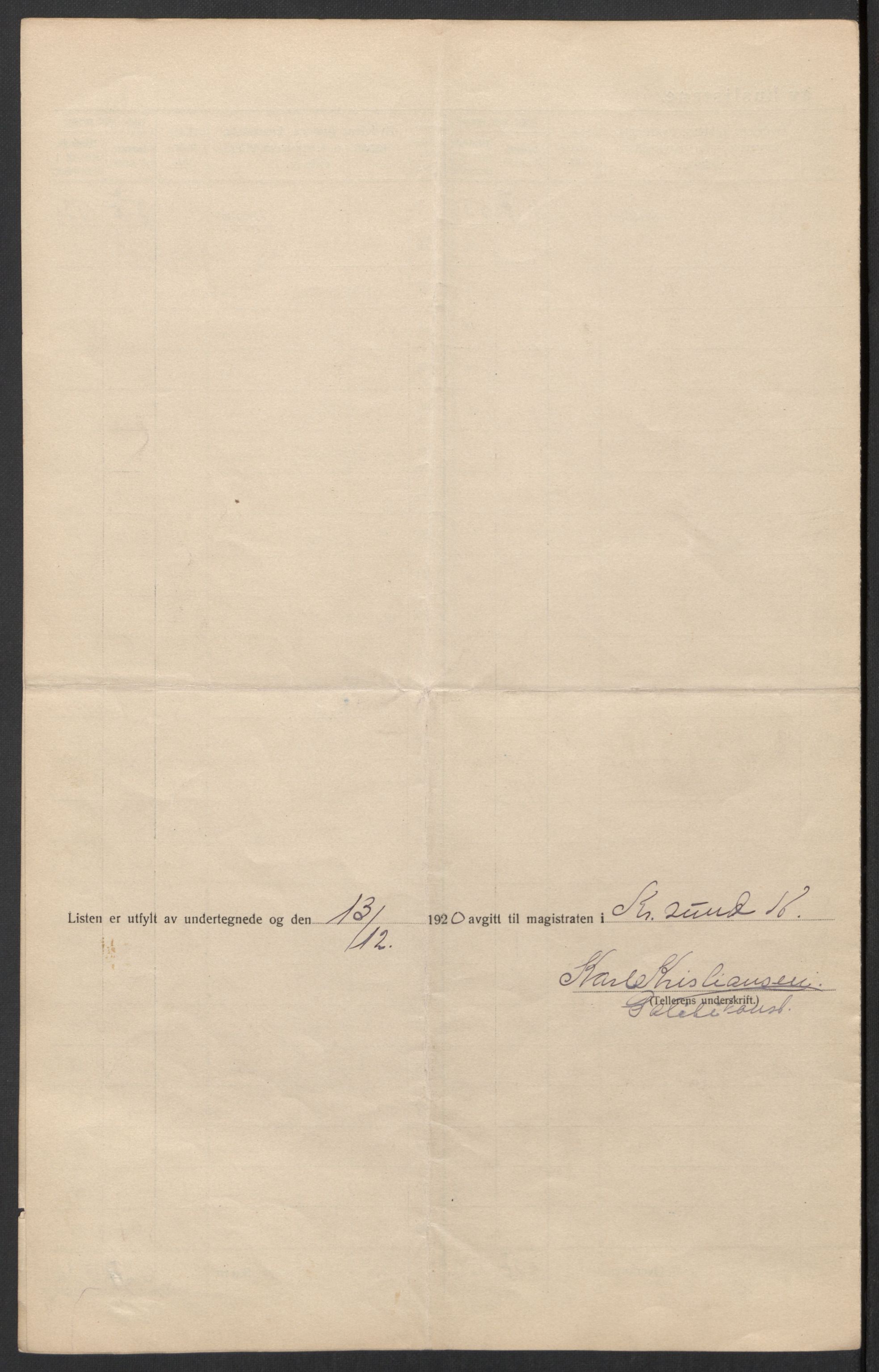 SAT, 1920 census for Kristiansund, 1920, p. 17