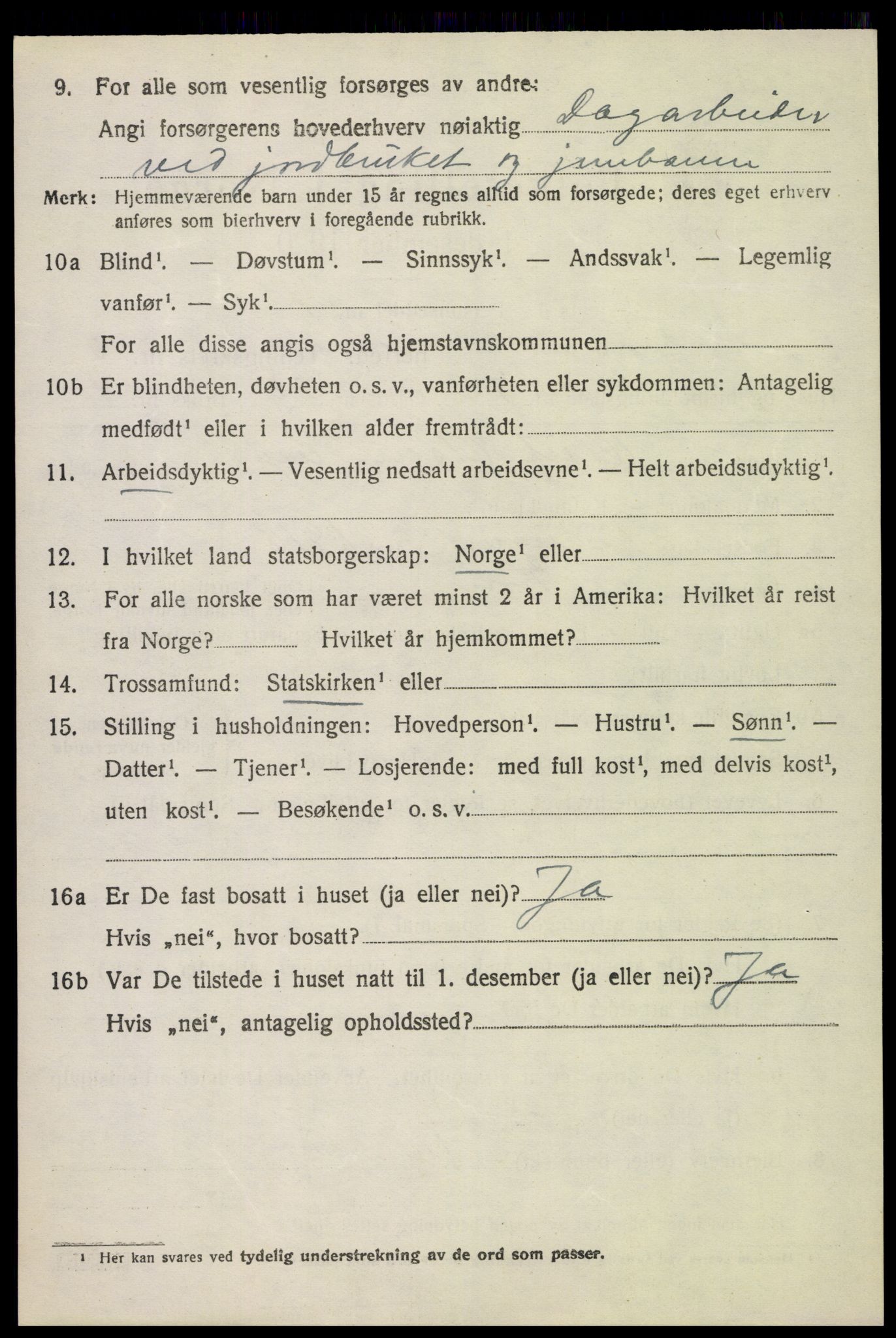 SAH, 1920 census for Nord-Fron, 1920, p. 4021