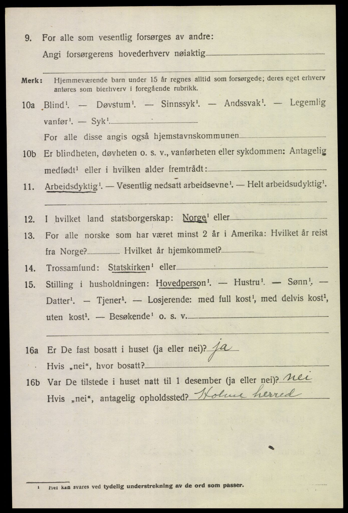 SAK, 1920 census for Sør-Audnedal, 1920, p. 1682