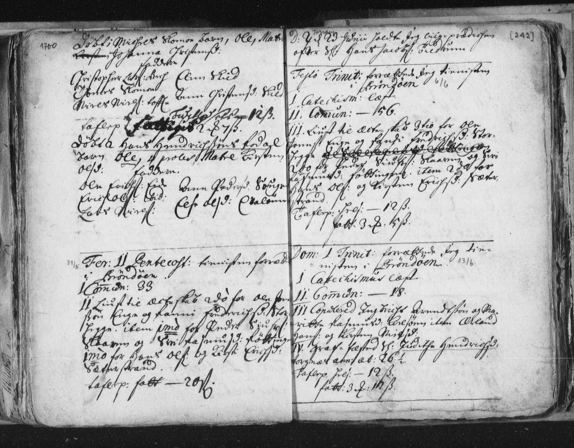 Ministerialprotokoller, klokkerbøker og fødselsregistre - Nordland, AV/SAT-A-1459/813/L0192: Parish register (official) no. 813A02, 1677-1718, p. 242