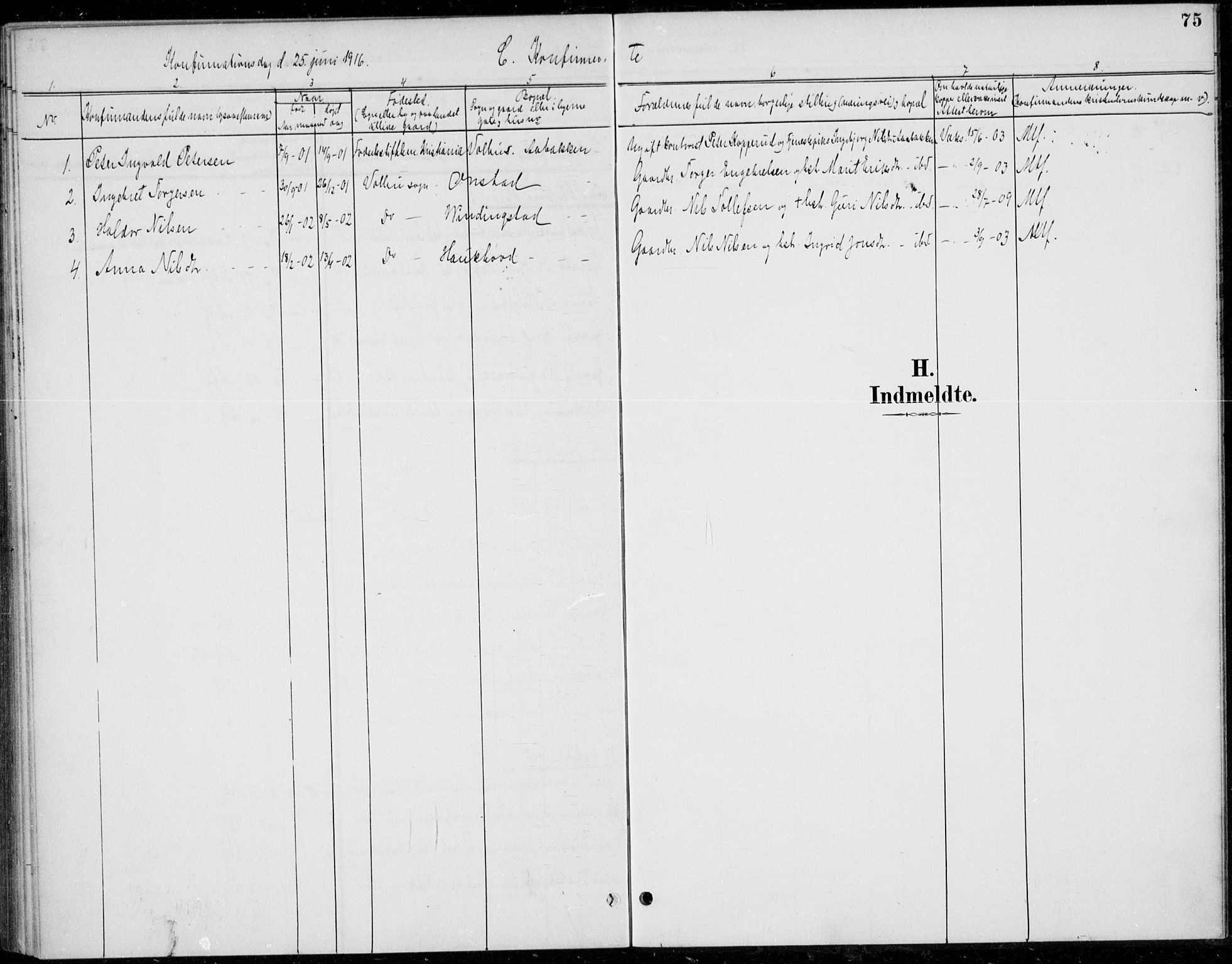 Øystre Slidre prestekontor, SAH/PREST-138/H/Ha/Haa/L0005: Parish register (official) no. 5, 1887-1916, p. 75
