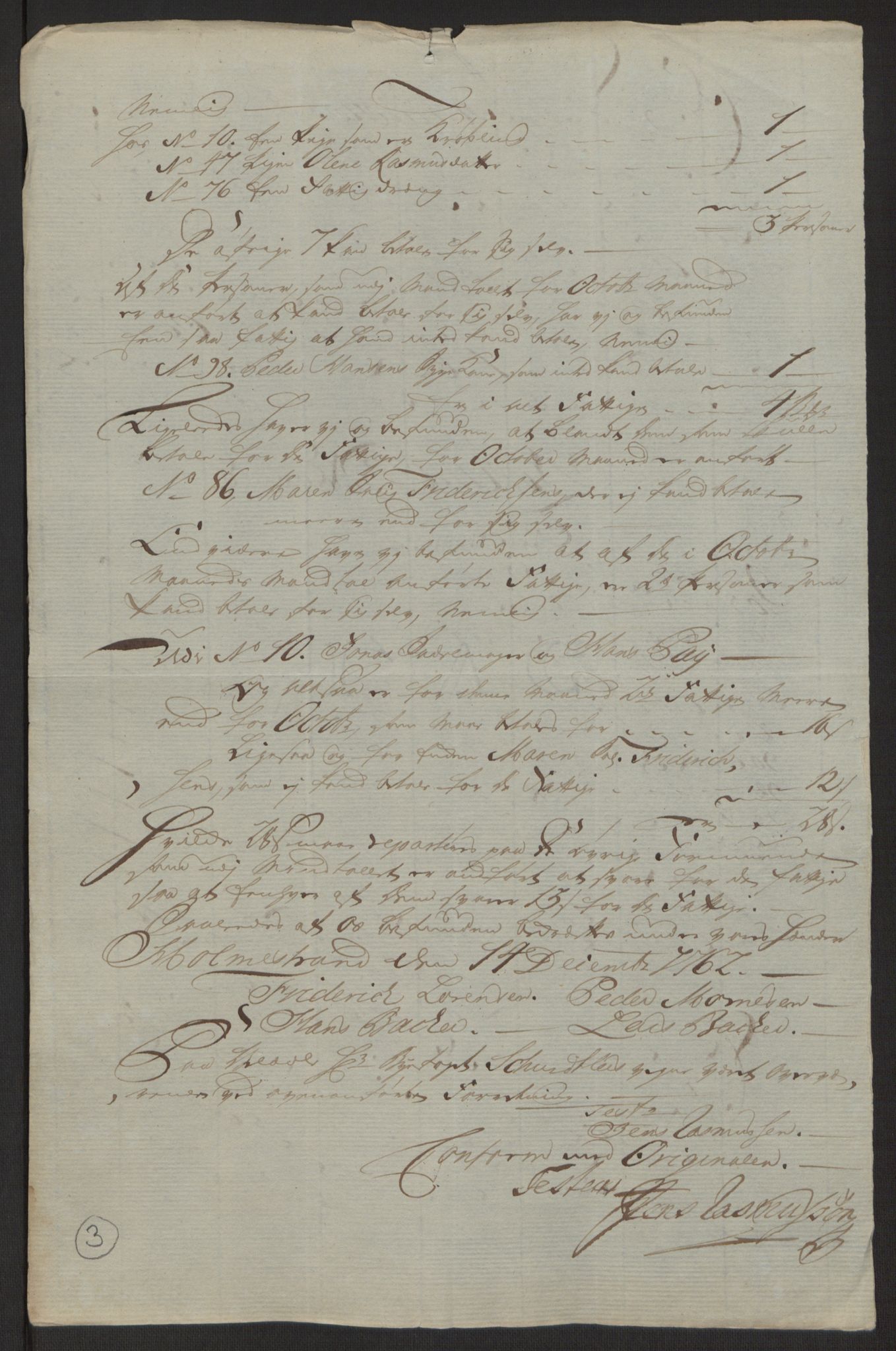 Rentekammeret inntil 1814, Reviderte regnskaper, Byregnskaper, AV/RA-EA-4066/R/Rh/L0163/0001: [H4] Kontribusjonsregnskap / Ekstraskatt, Holmestrand, 1762-1772, p. 22