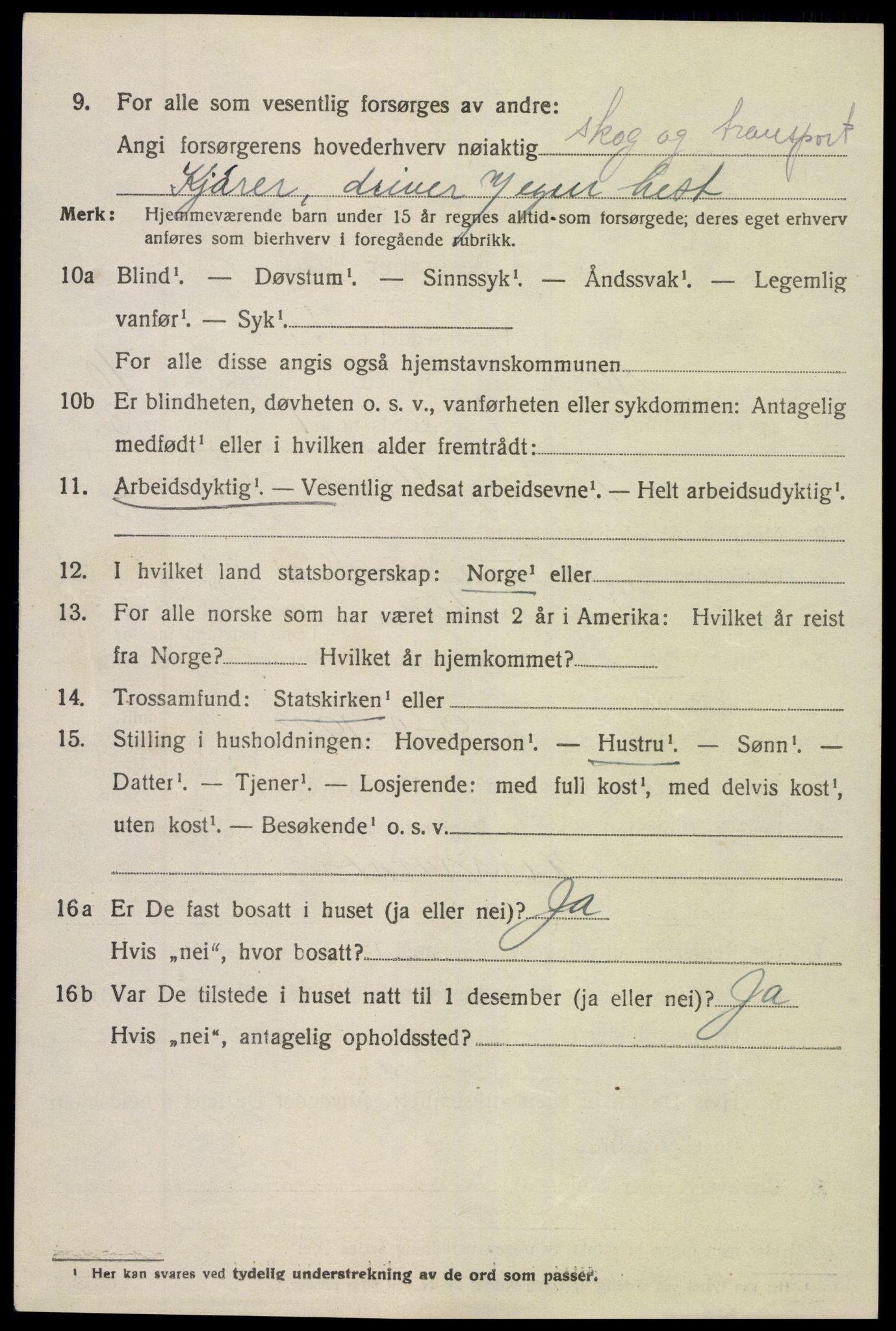 SAK, 1920 census for Holt, 1920, p. 5721