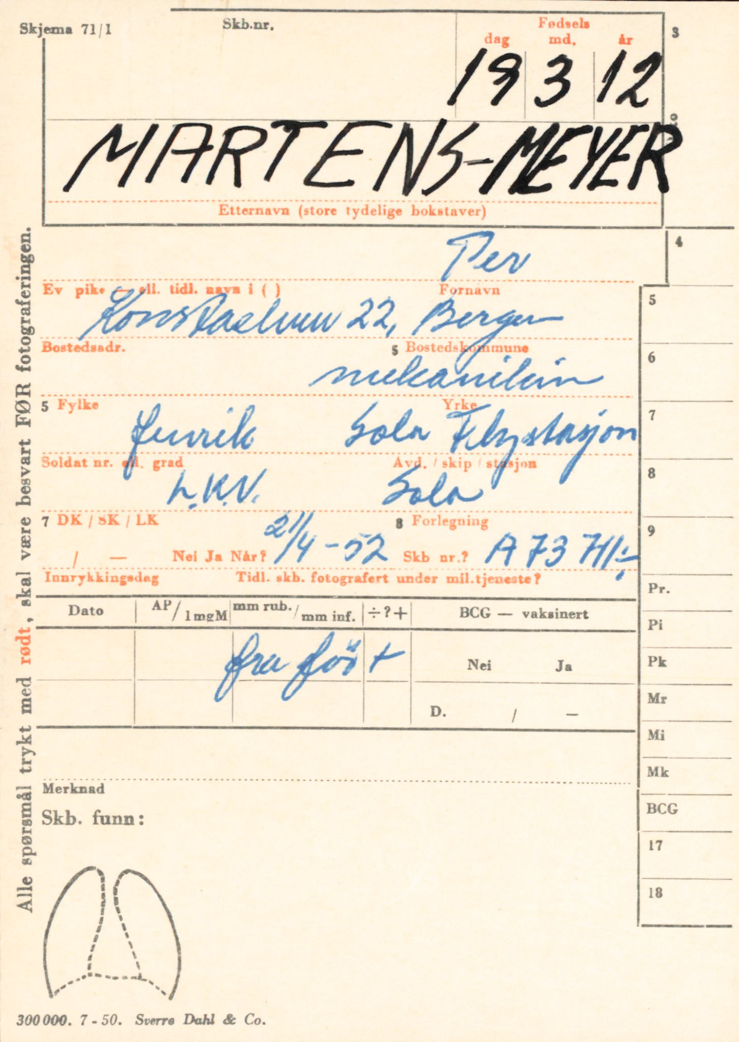 Forsvaret, Rygge hovedflystasjon, AV/RA-RAFA-2298/P/Pd/L0026: Annerløv, Gustav - Musæus, Carl Fredrik - f. 1912, 1912, p. 395