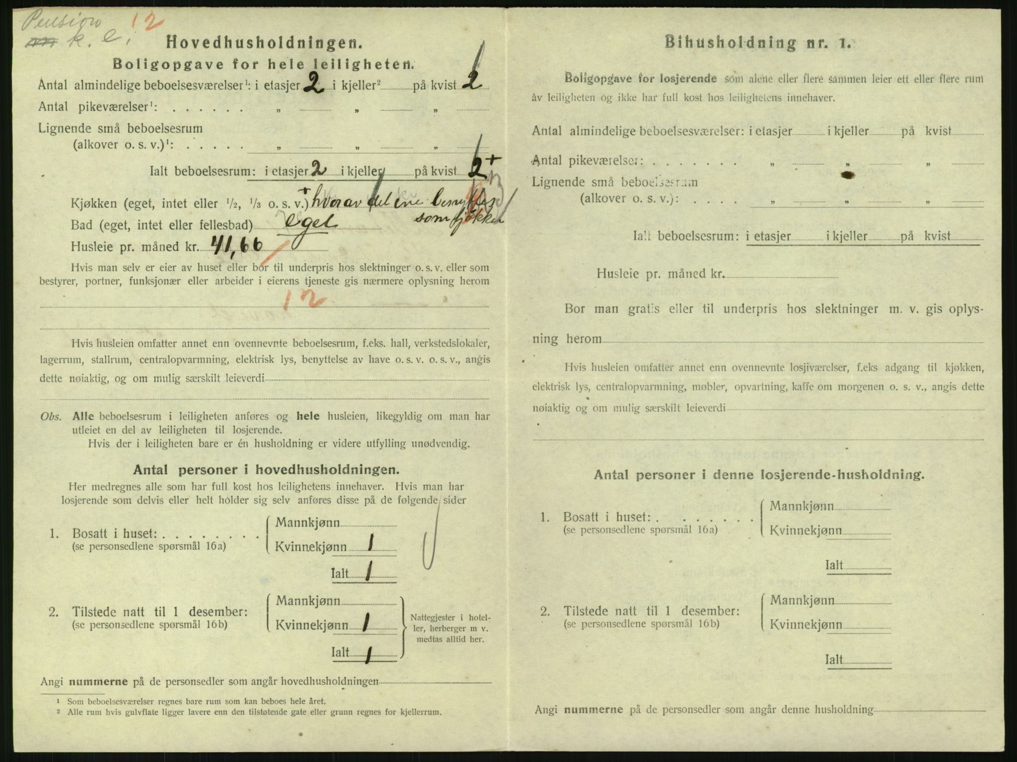 SAH, 1920 census for Lillehammer, 1920, p. 2049