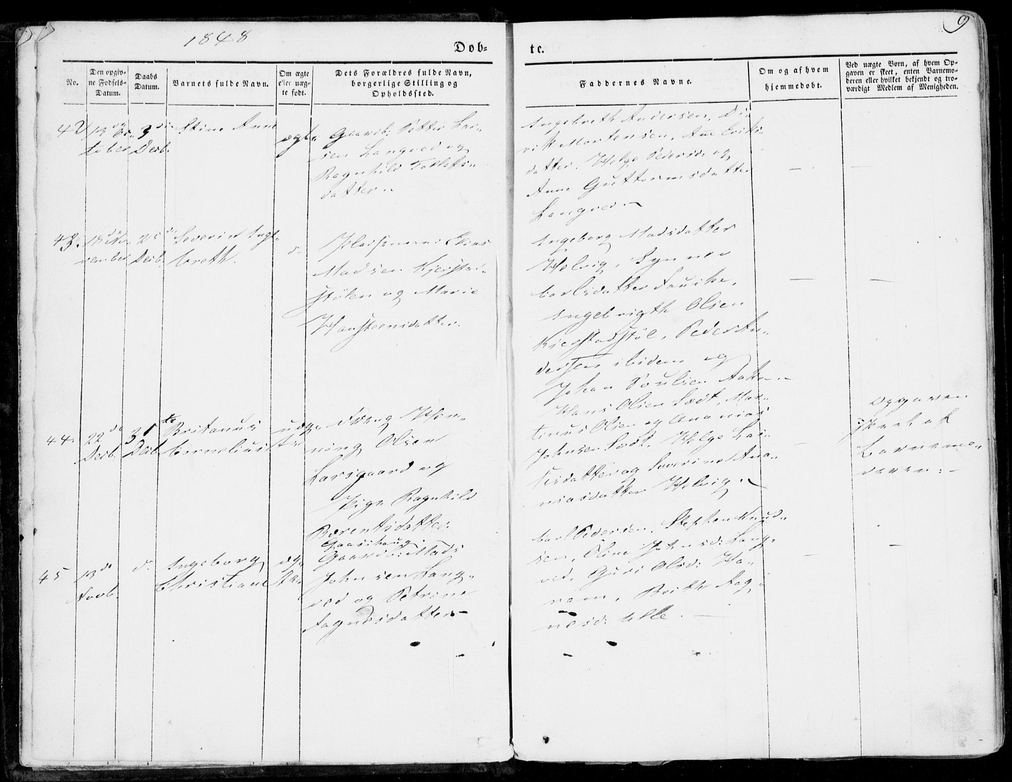 Ministerialprotokoller, klokkerbøker og fødselsregistre - Møre og Romsdal, SAT/A-1454/536/L0497: Parish register (official) no. 536A06, 1845-1865, p. 9