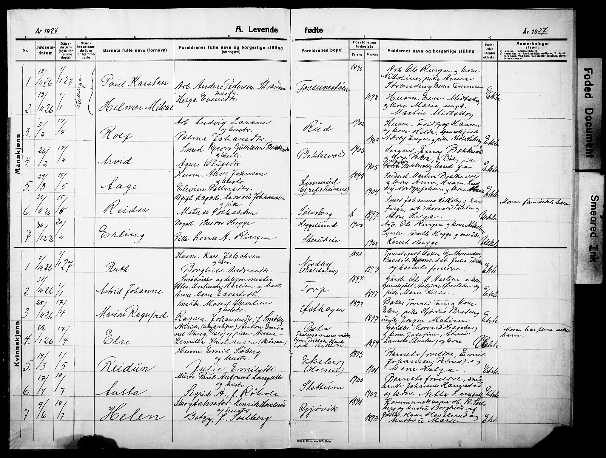 Nes prestekontor, Hedmark, SAH/PREST-020/L/La/L0010: Parish register (copy) no. 10, 1927-1932